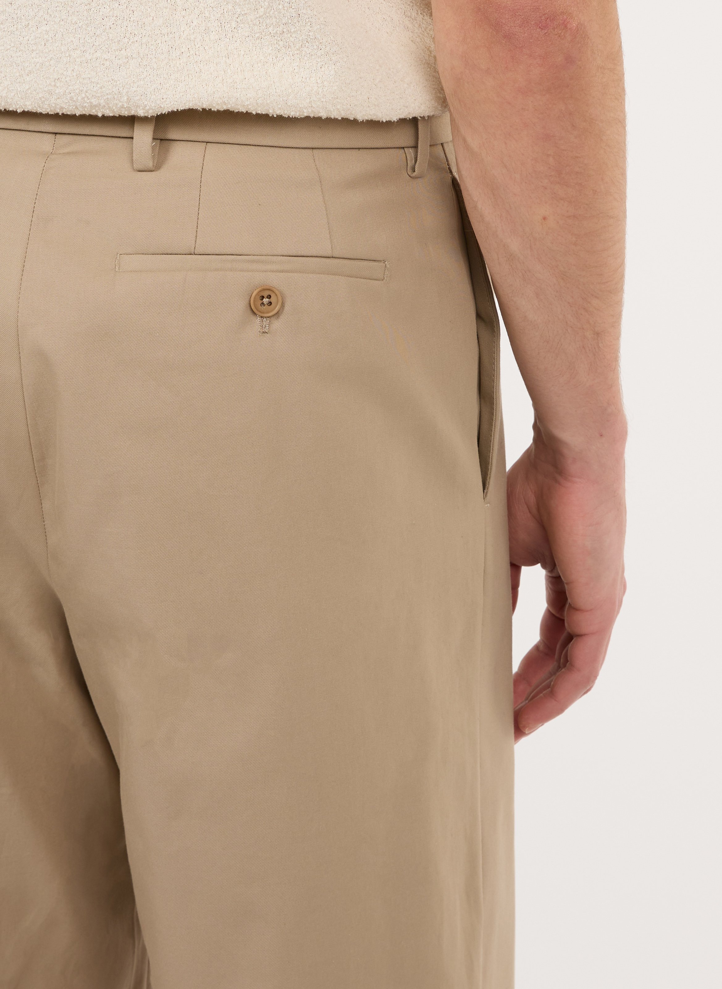 Bandol - Gerade geschnittene Wollhose SAISON 1865 Beige