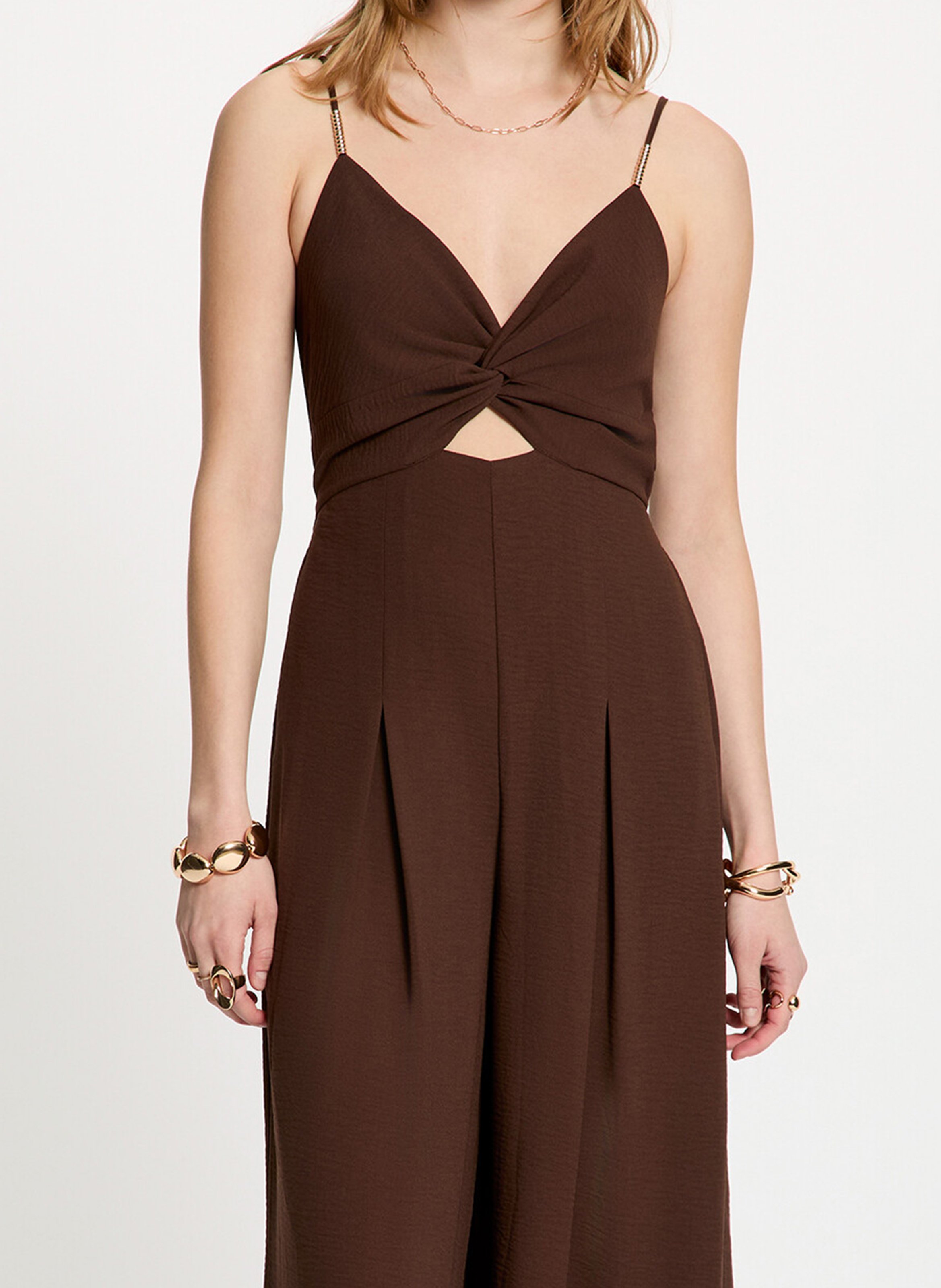 Wide-leg jumpsuit MORGAN Brown