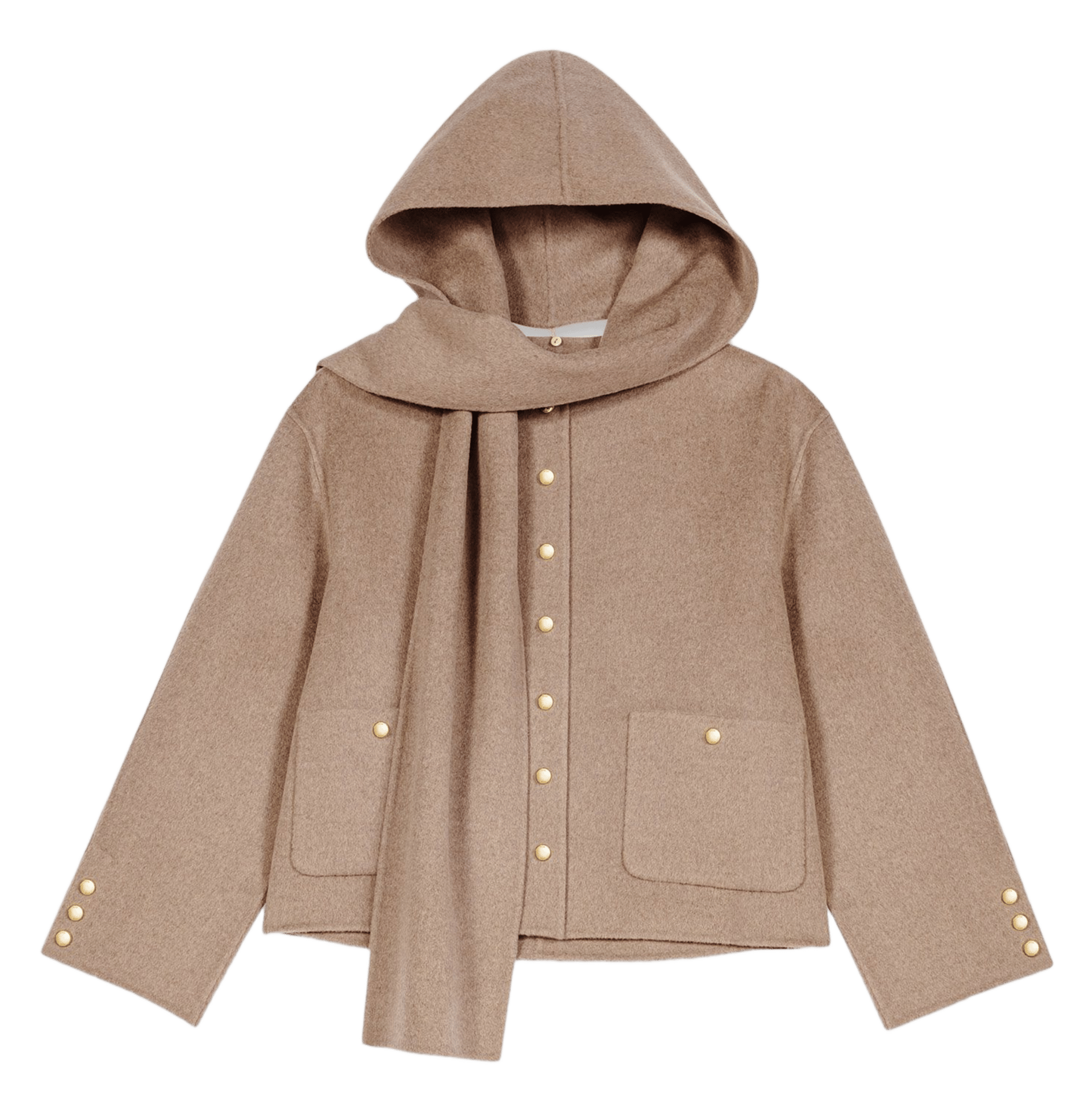 Veste ample en laine mélangée MAJE Beige