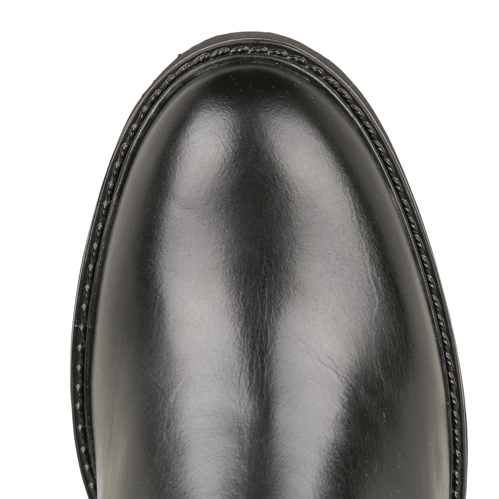 Bottes plates unies en cuir LA FEE MARABOUTEE Noir