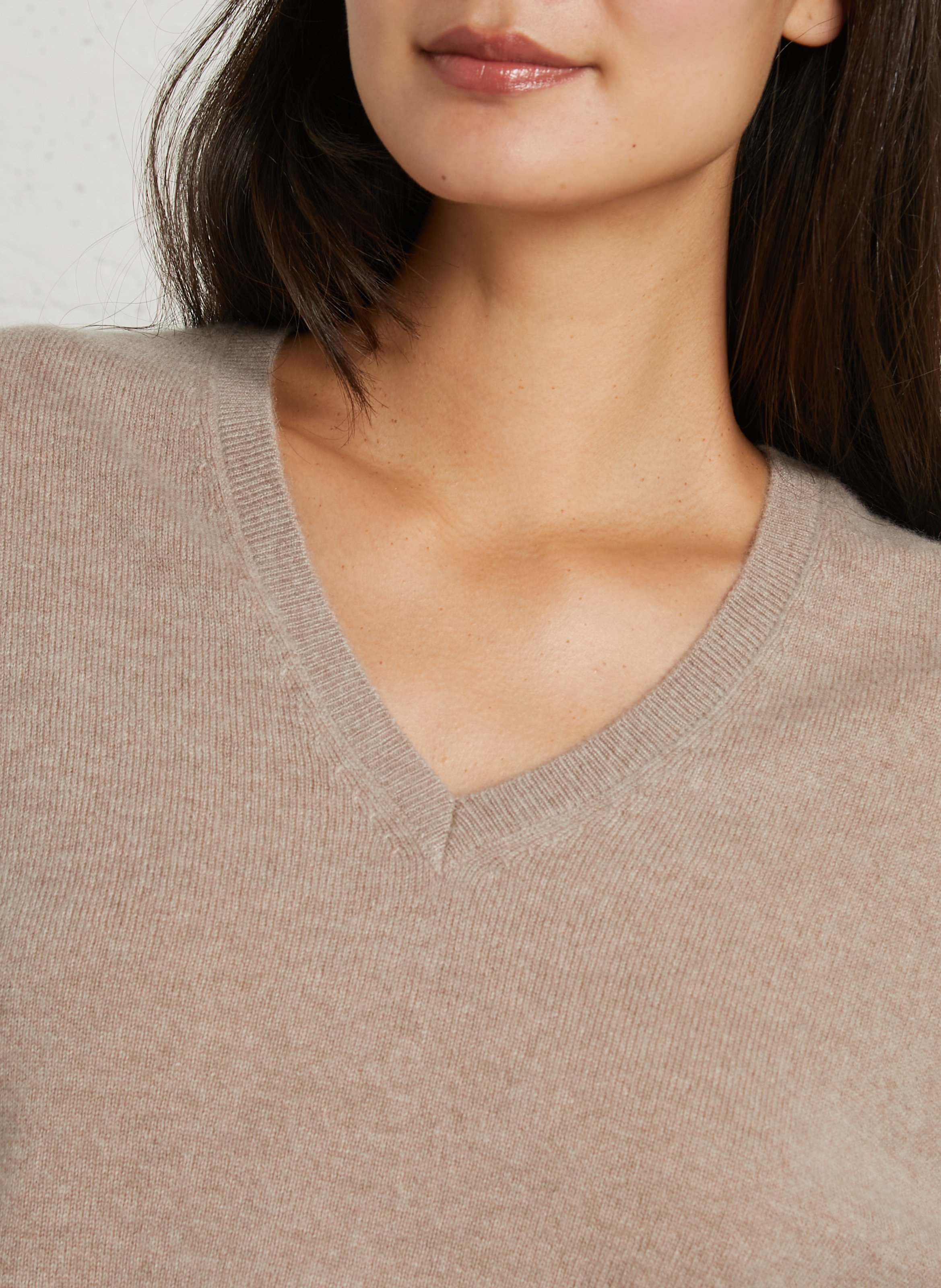 Weit geschnittener Kaschmirpullover SUD EXPRESS Beige
