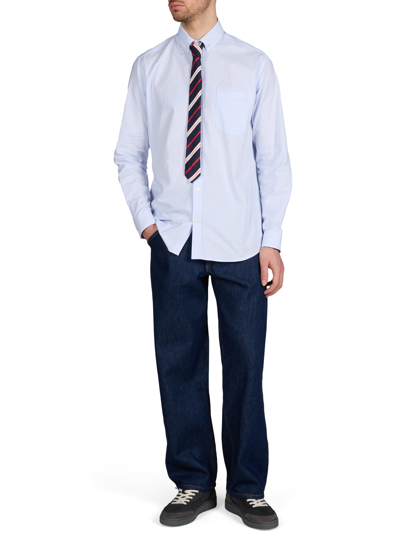 Hoxray-D straight cotton shirt AU PRINTEMPS PARIS Blue