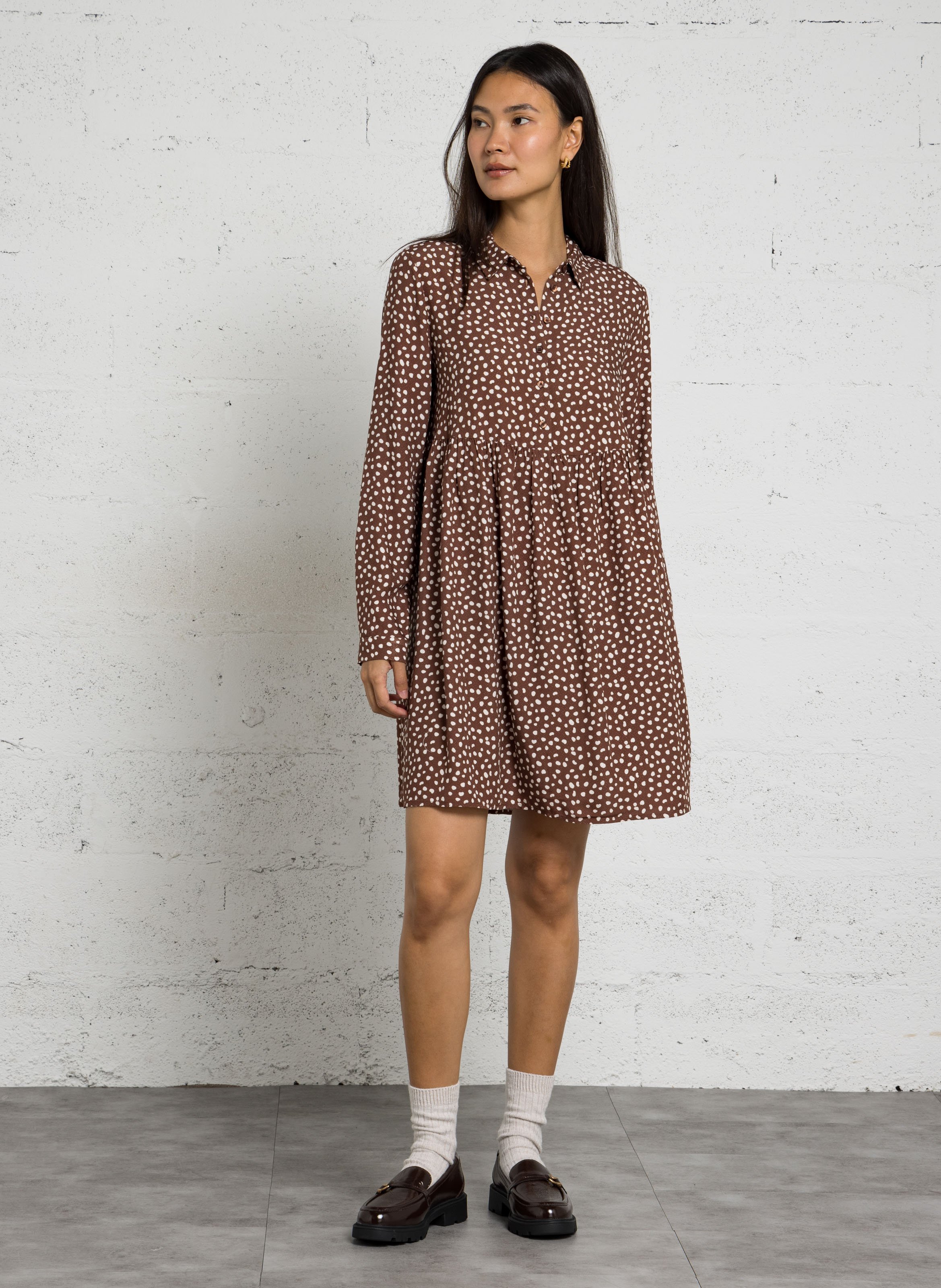 Robe courte droite à imprimé DES PETITS HAUTS Multicolore