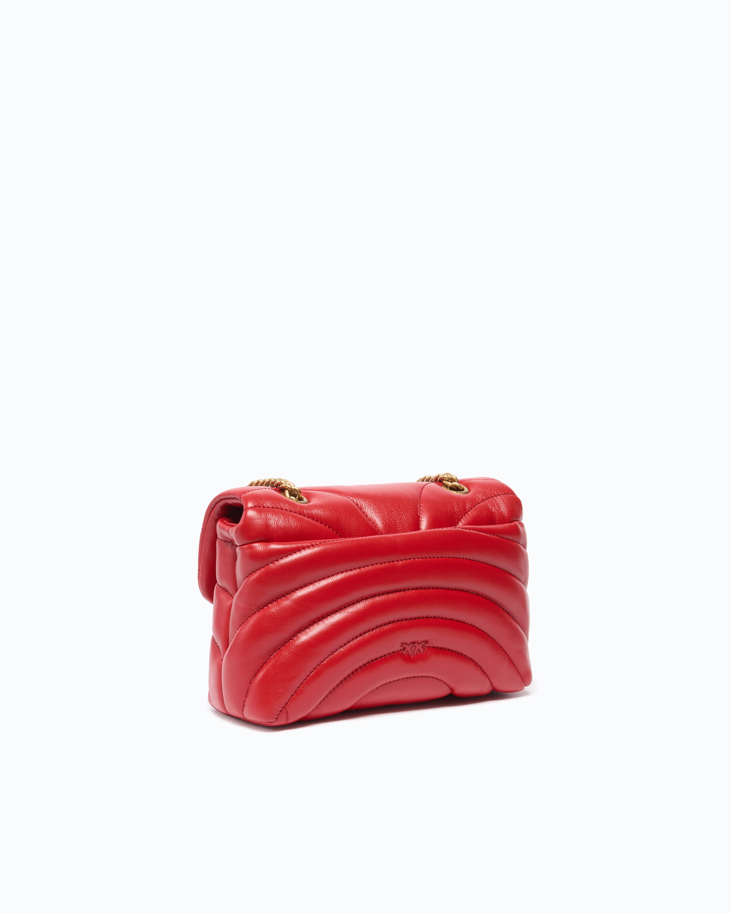 Mini Love Bag Puff Butterfly shoulder bag in nappa leather | Golden PINKO Women