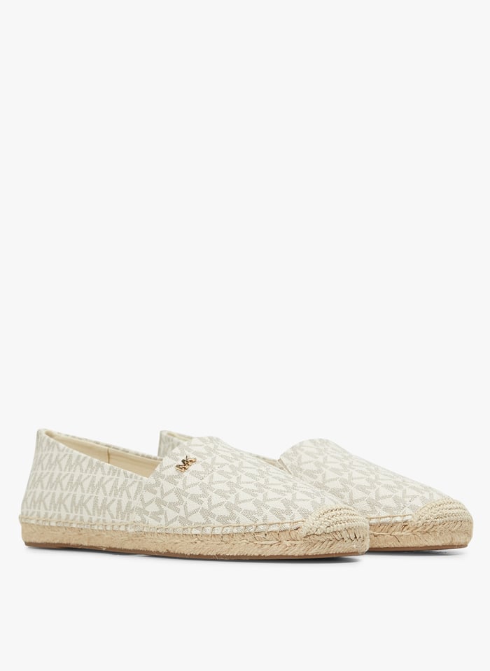 Beige Logo print espadrilles