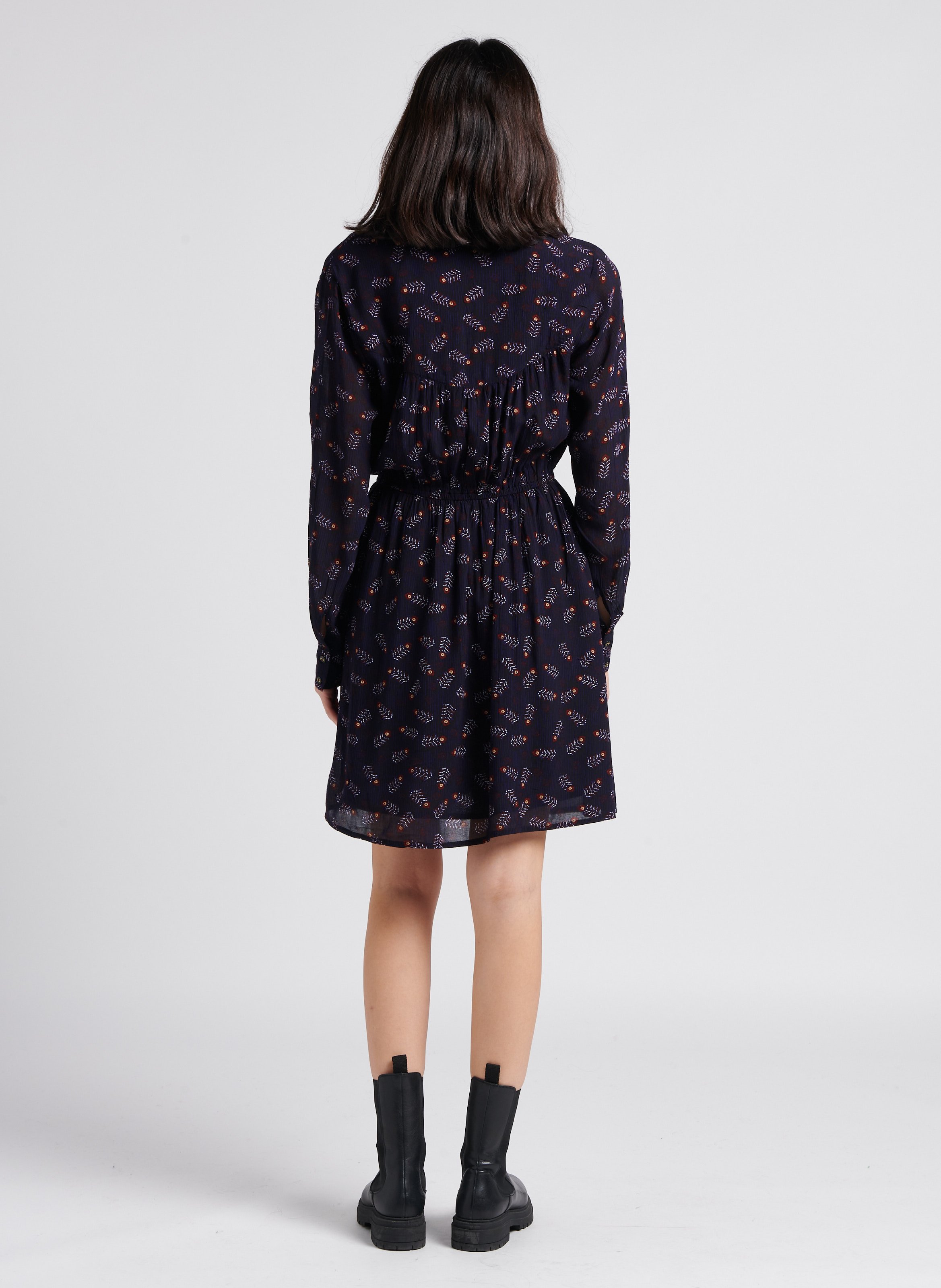 Korte jurk met V-hals en print SCOTCH AND SODA Veelkleurig