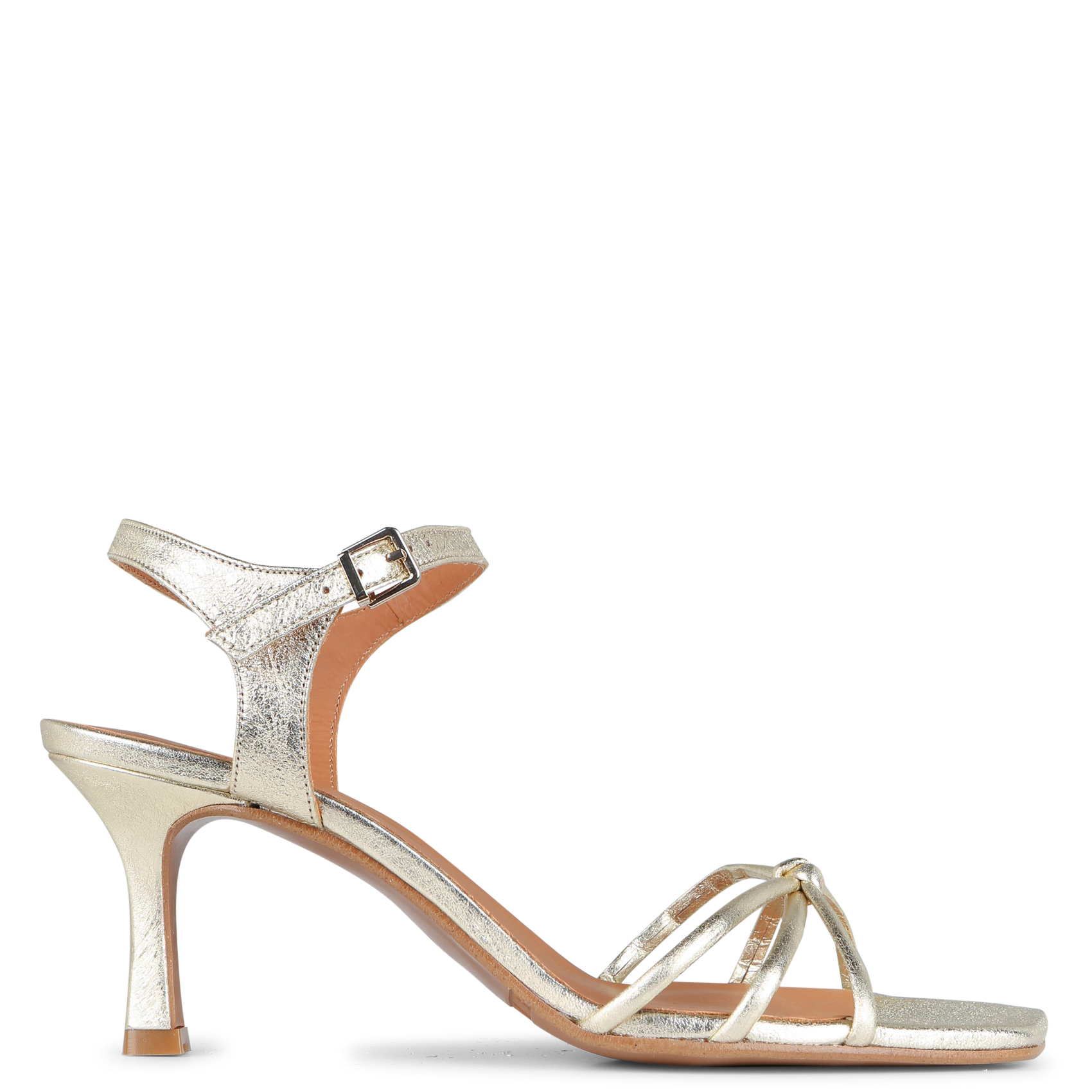 Sandalen aus Metallic-Leder mit Absatz BILLI BI