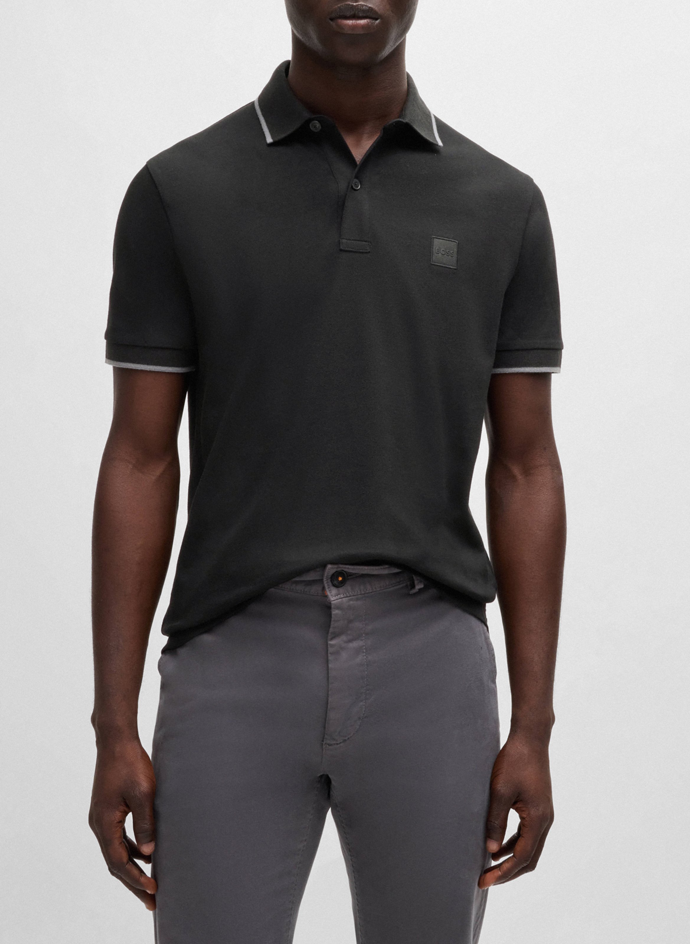 Slim-fit stretch cotton polo shirt BOSS