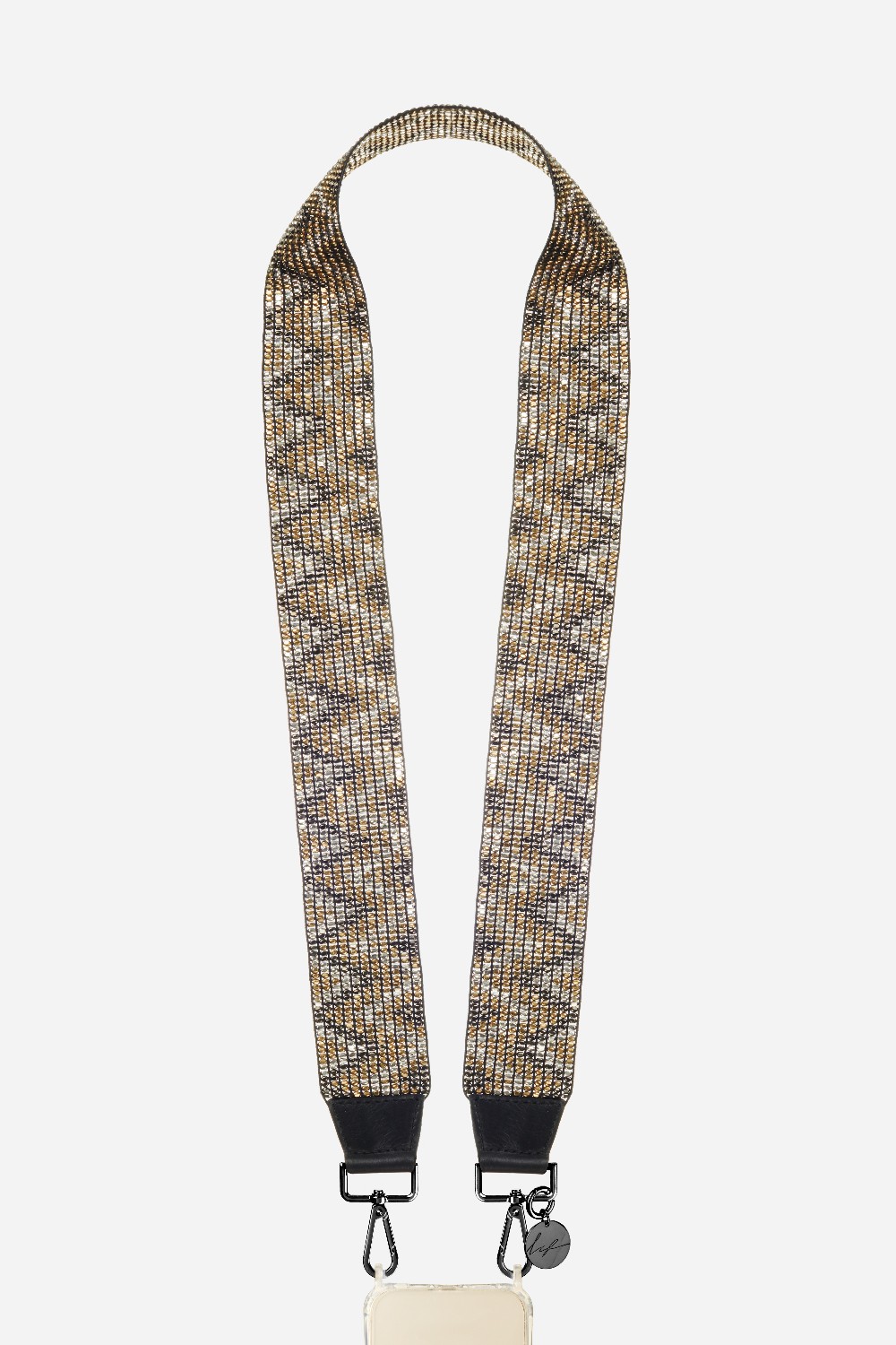 Leather phone cord LA COQUE FRANCAISE Black