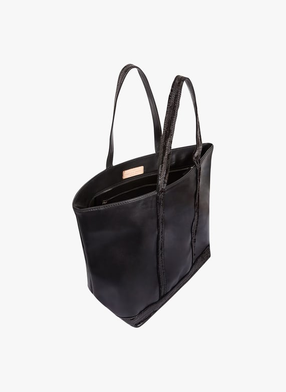 Leather tote bag Black Vanessa bruno Women Place des Tendances