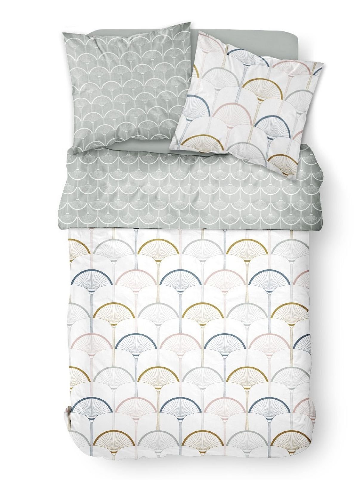 Printed cotton bedding set TODAY LINGE DE MAISON White