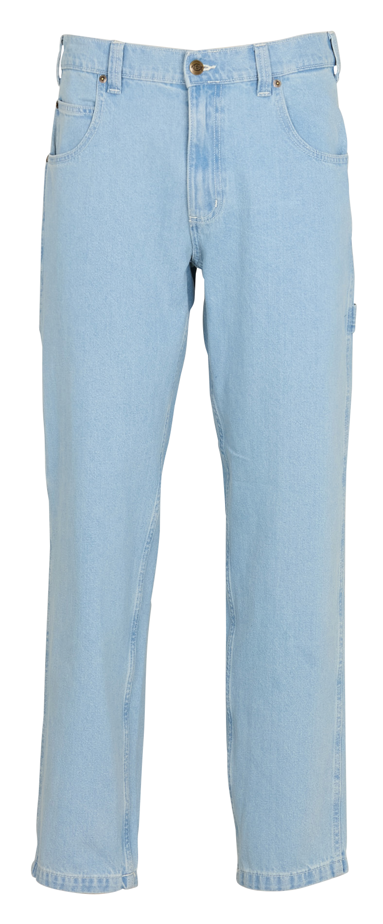 Csally - Gerade geschnittene Baumwollhose Blau