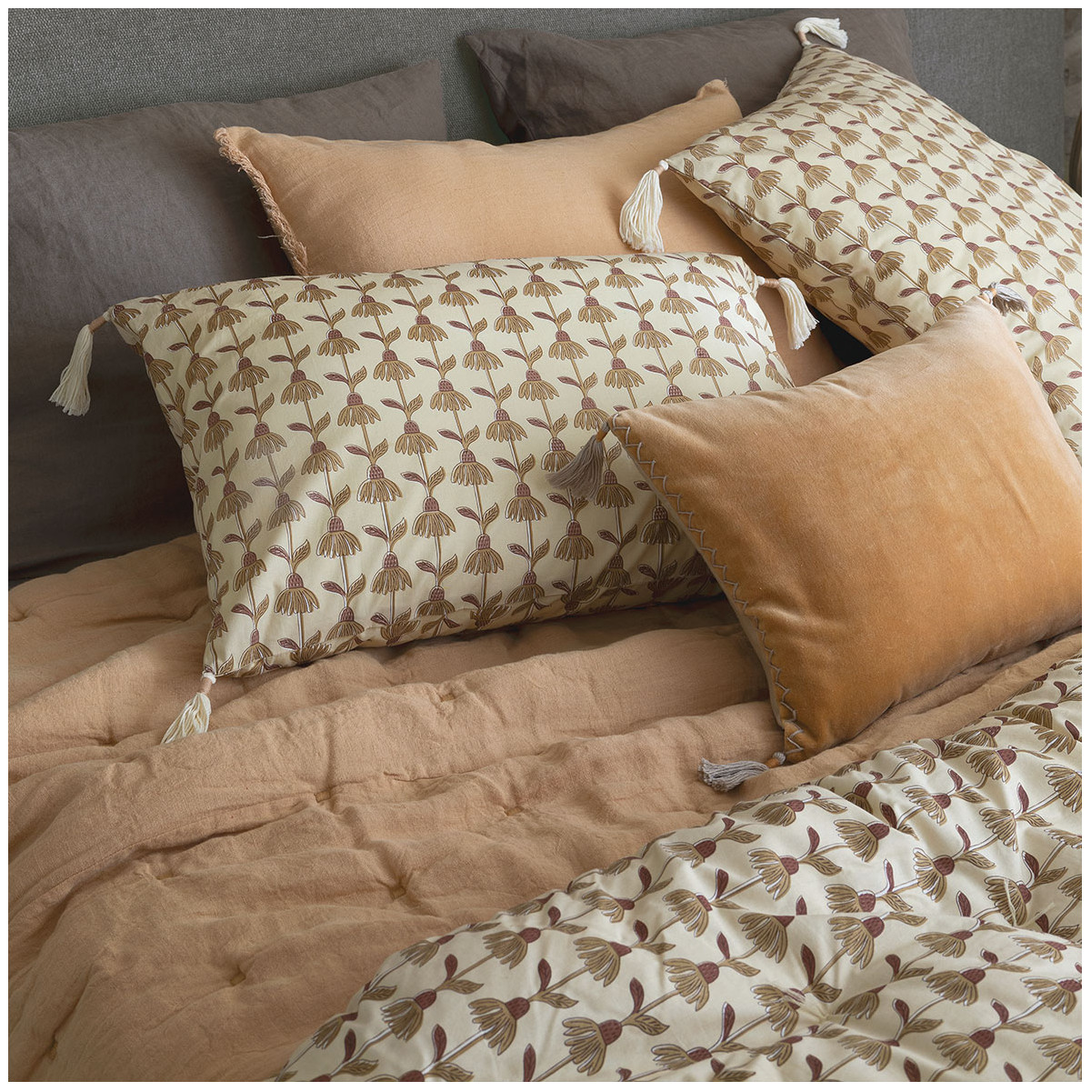 Futon daphné en coton - 180 x 80 cm - beige BLANC D'IVOIRE Beige