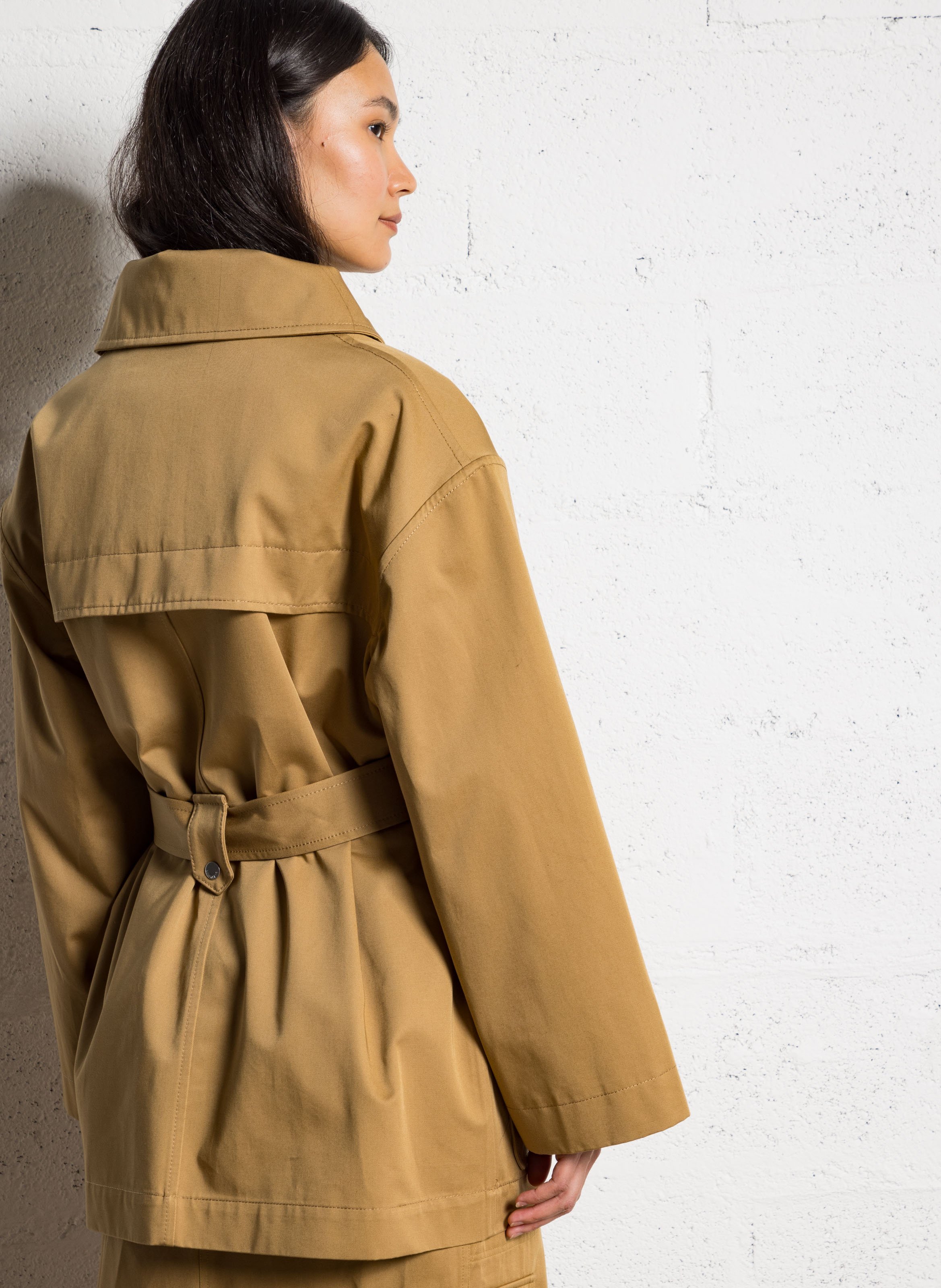 Oversized cotton coat MARGAUX LONNBERG Brown