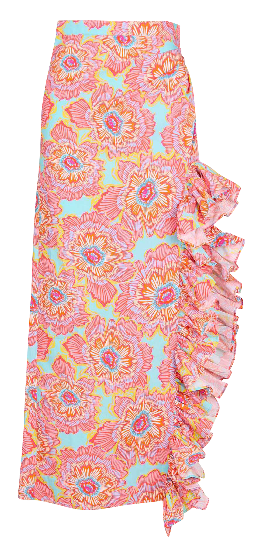 Jupe longue fendue à motifs SUNDRESS Bleu