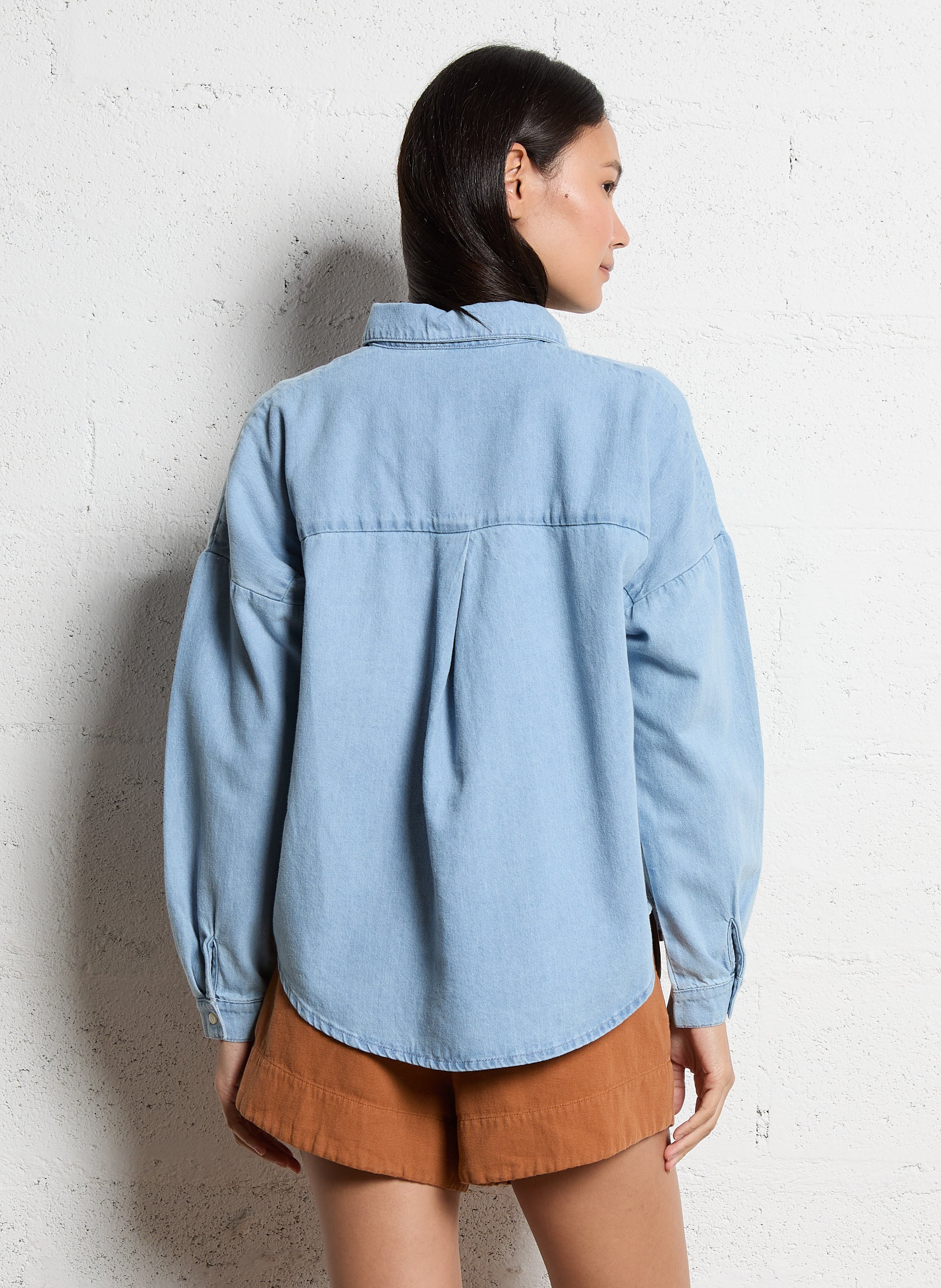 Chemise oversize en coton I CODE Bleu