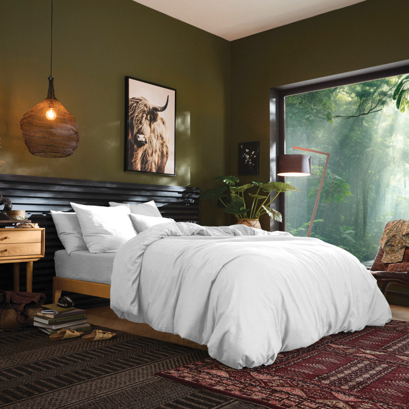 260 x 240 cm "premium" duvet cover for king size bed COTON PUR White