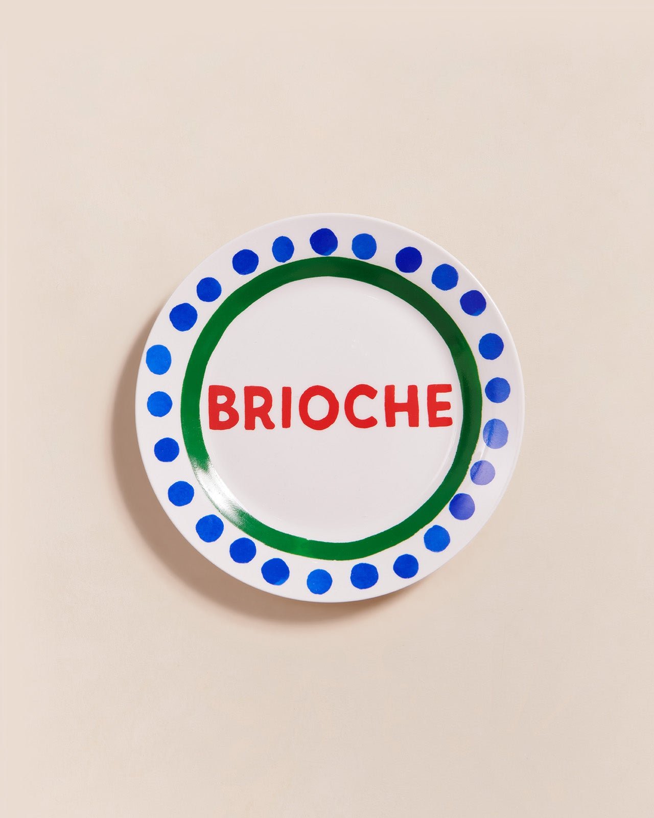 L'assiette à dessert brioche en porcelaine EMOI EMOI Multicolore