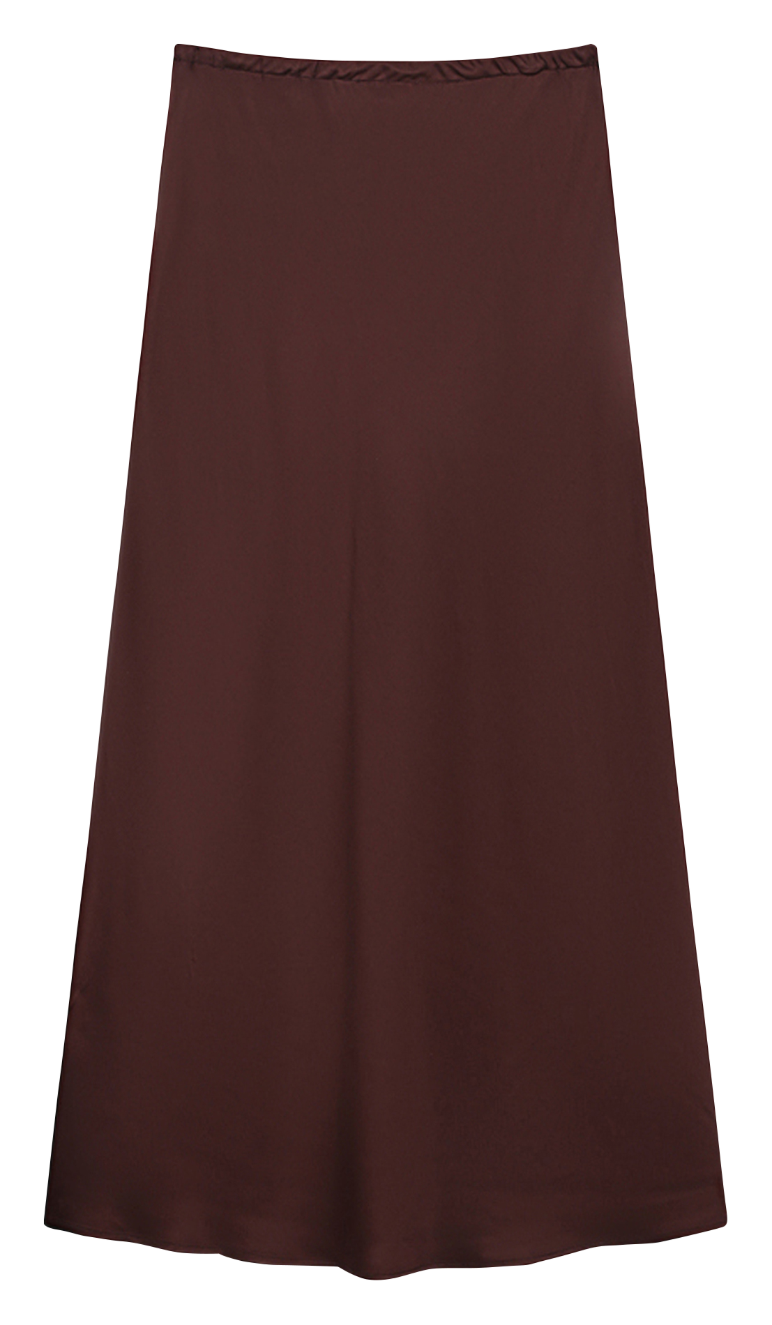 Long flared satin skirt GRACE ET MILA Brown