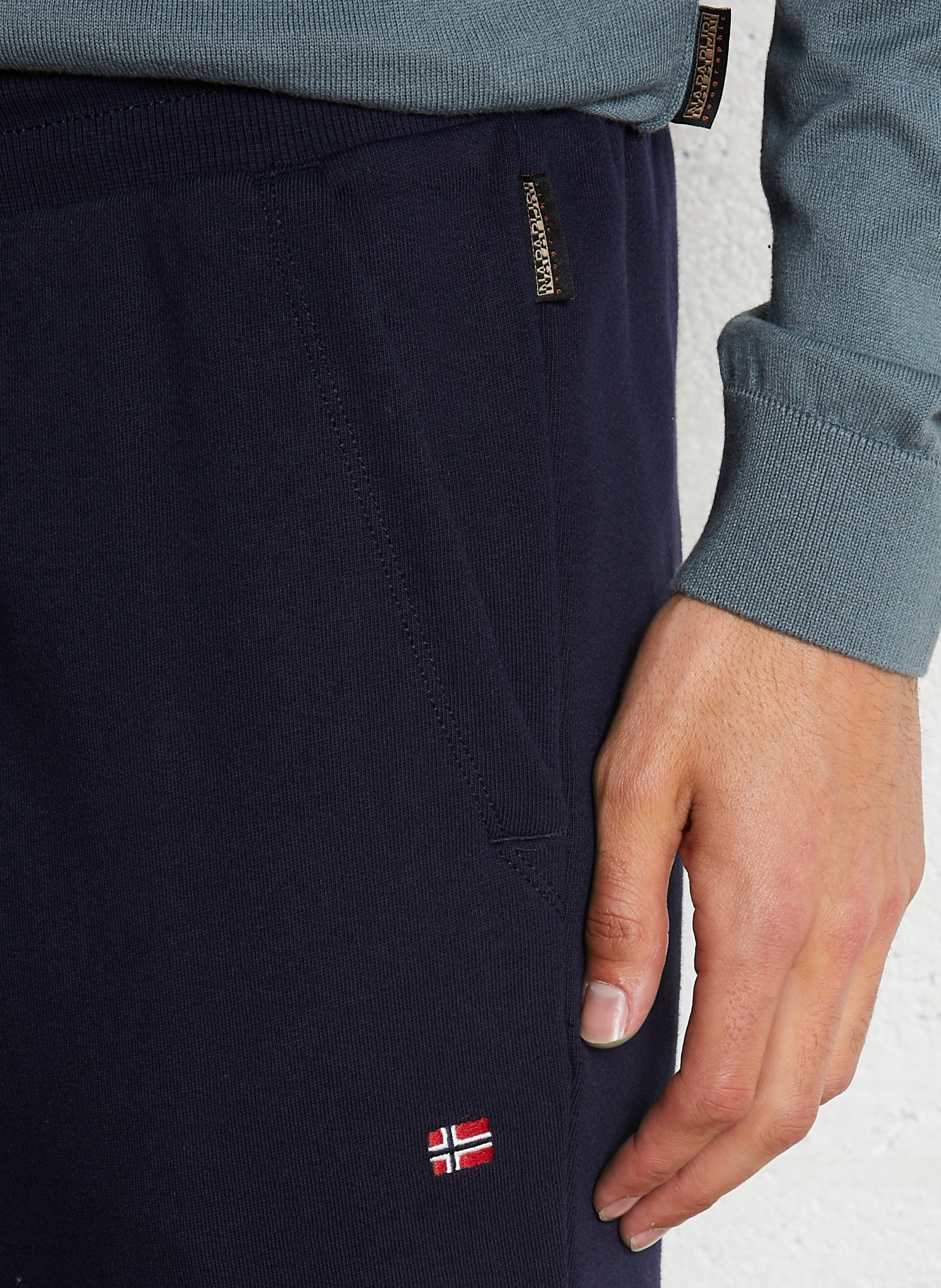 High-waisted cotton joggers NAPAPIJRI Blue