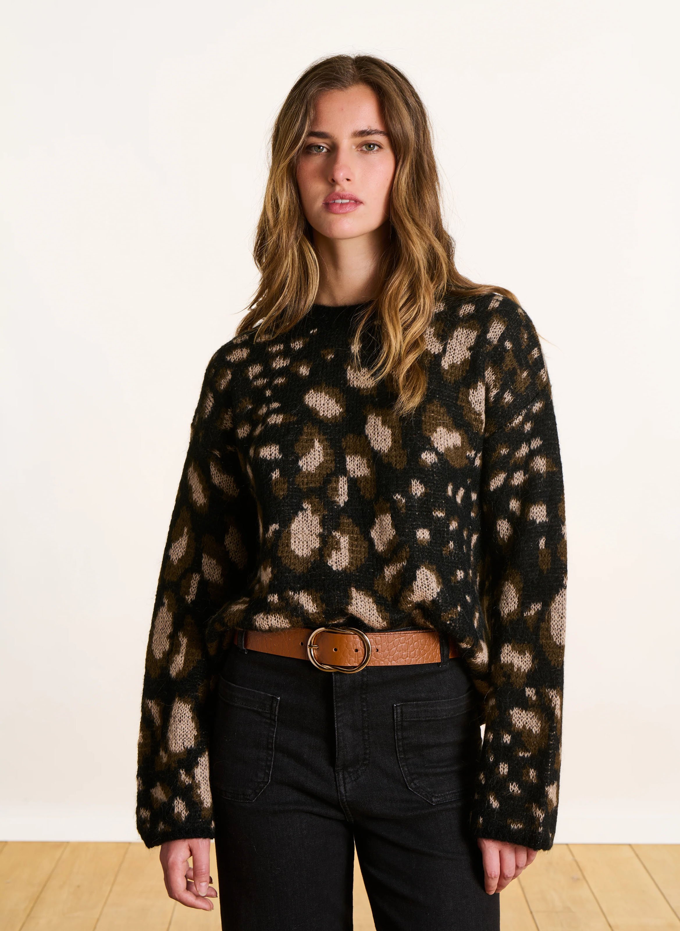 Ceinture en cuir LA FEE MARABOUTEE Marron