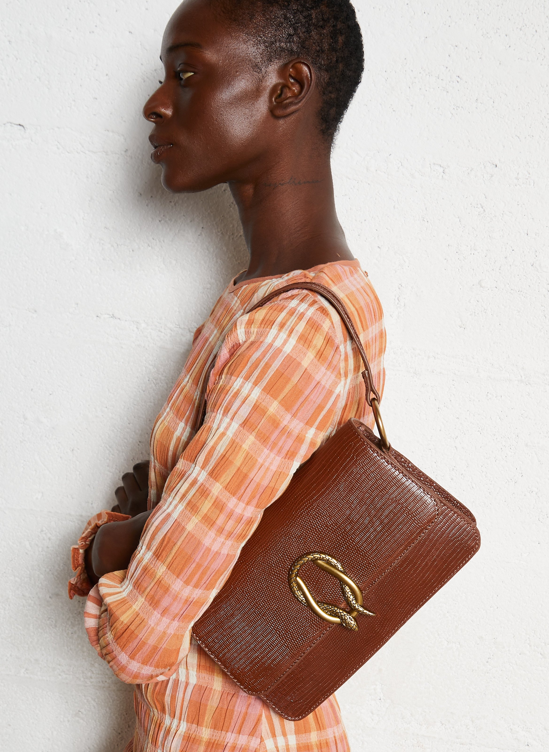 Sac porté épaule en cuir MAISON 123 Beige