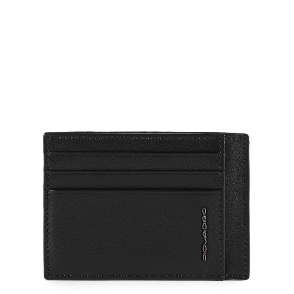 - 100% leather, - 6 cardholder slots, - 1 central compartment, - Size: L10 x H7 cm. PIQUADRO