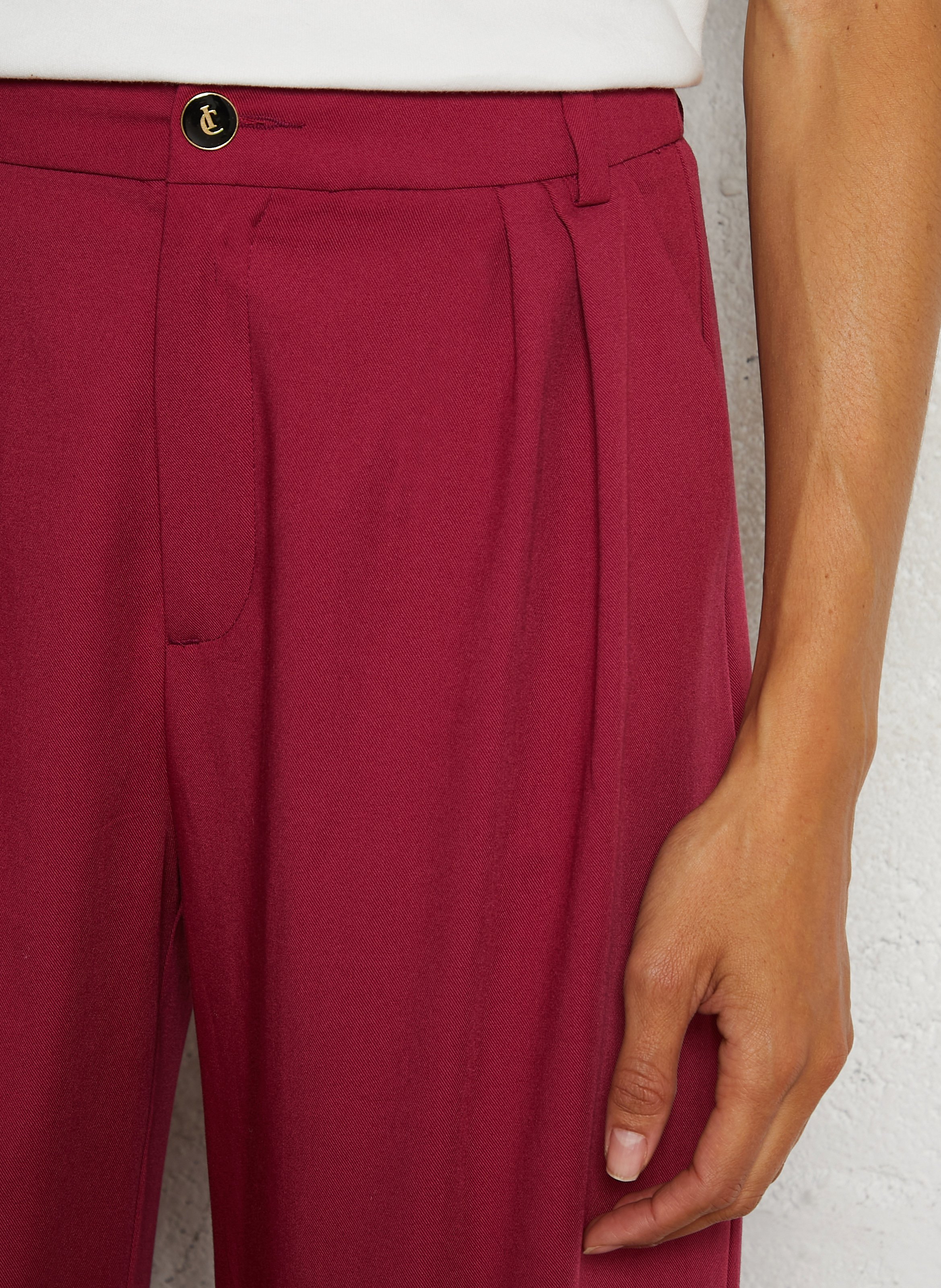 Pantalon tailleur large  I CODE Rose