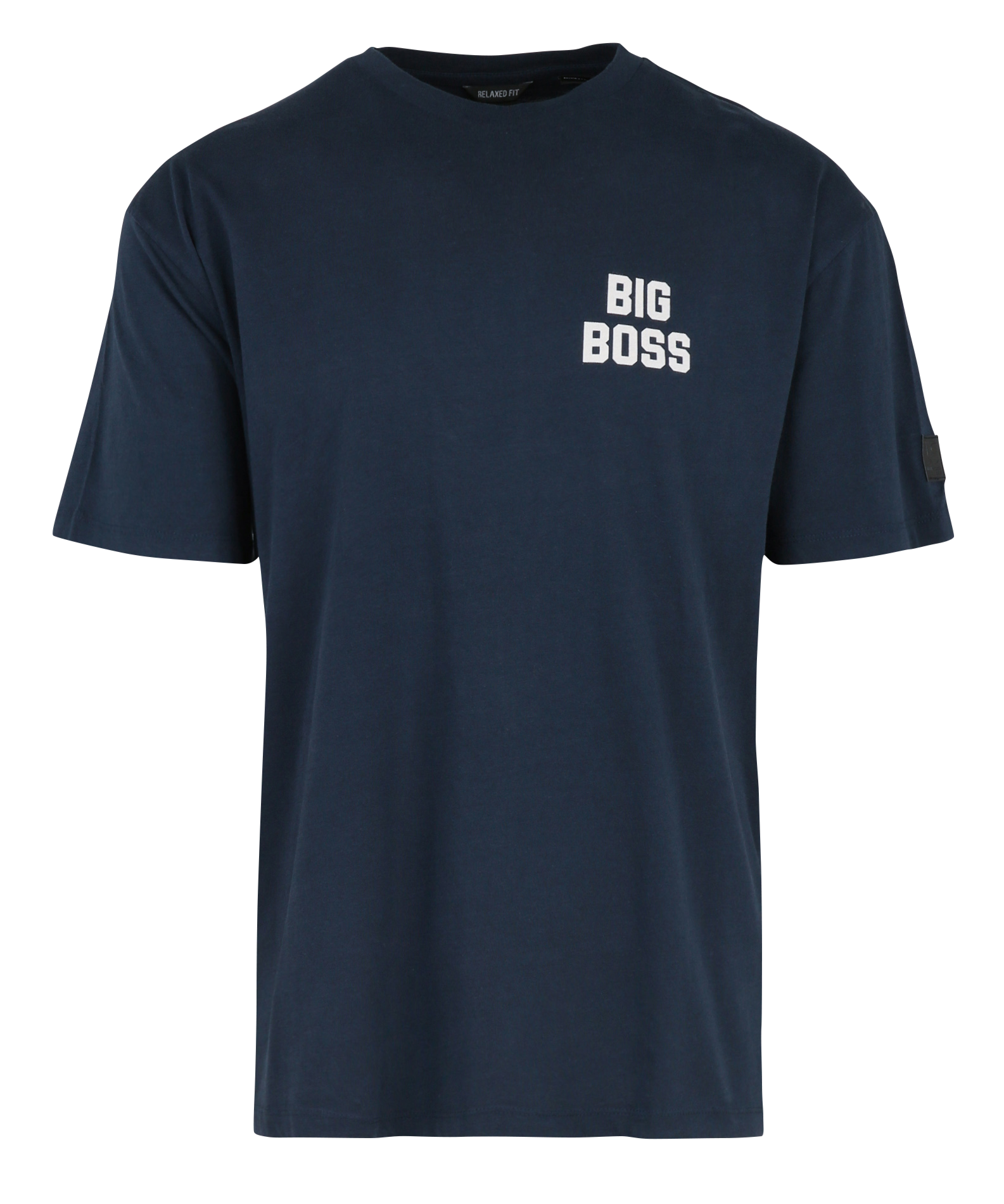 Loose-fit round-neck cotton T-shirt with screen print LE TEMPS DES CERISES Blue