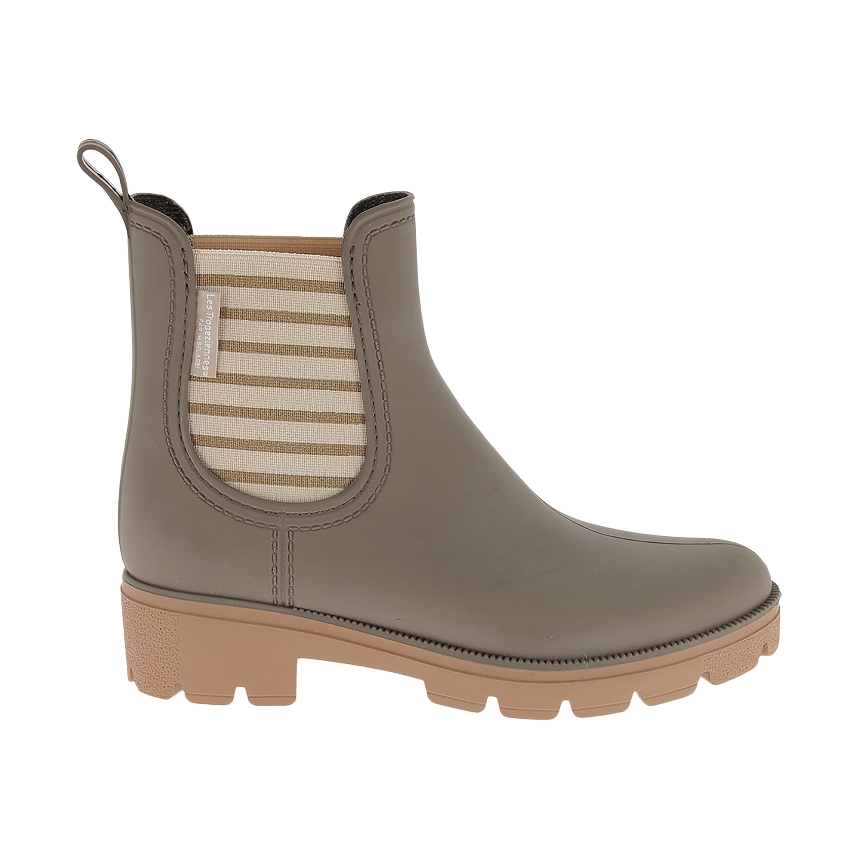 Bottines à enfiler noura par Berlarbi Taupe Les tropeziennes