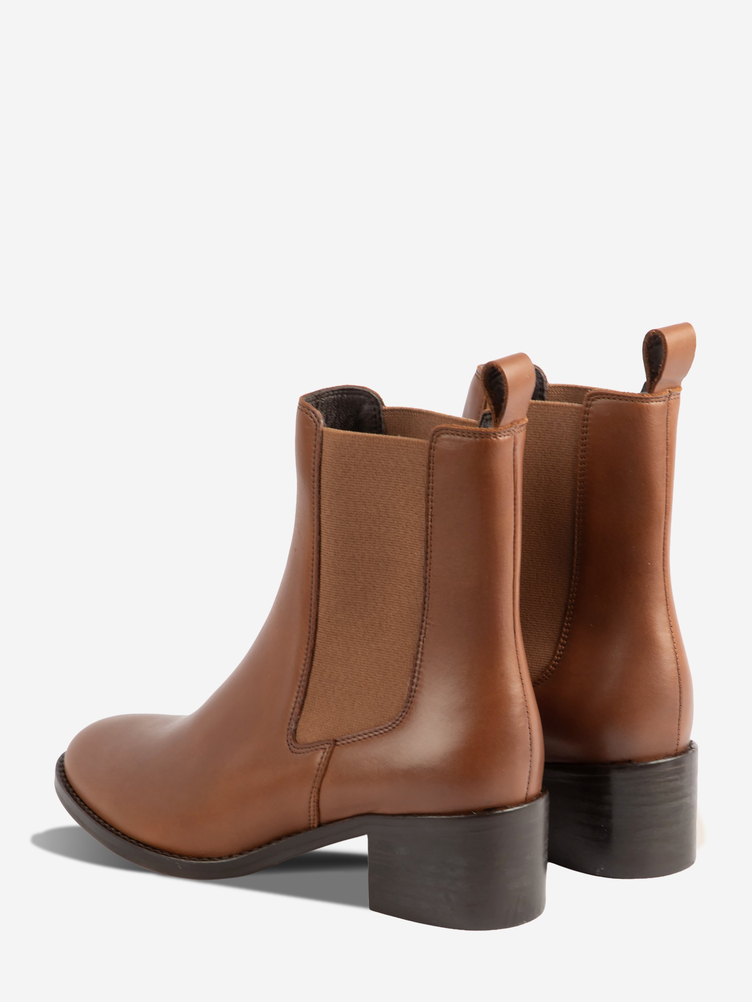 Juliette Leather Chelsea Boots JULES & JENN Brown