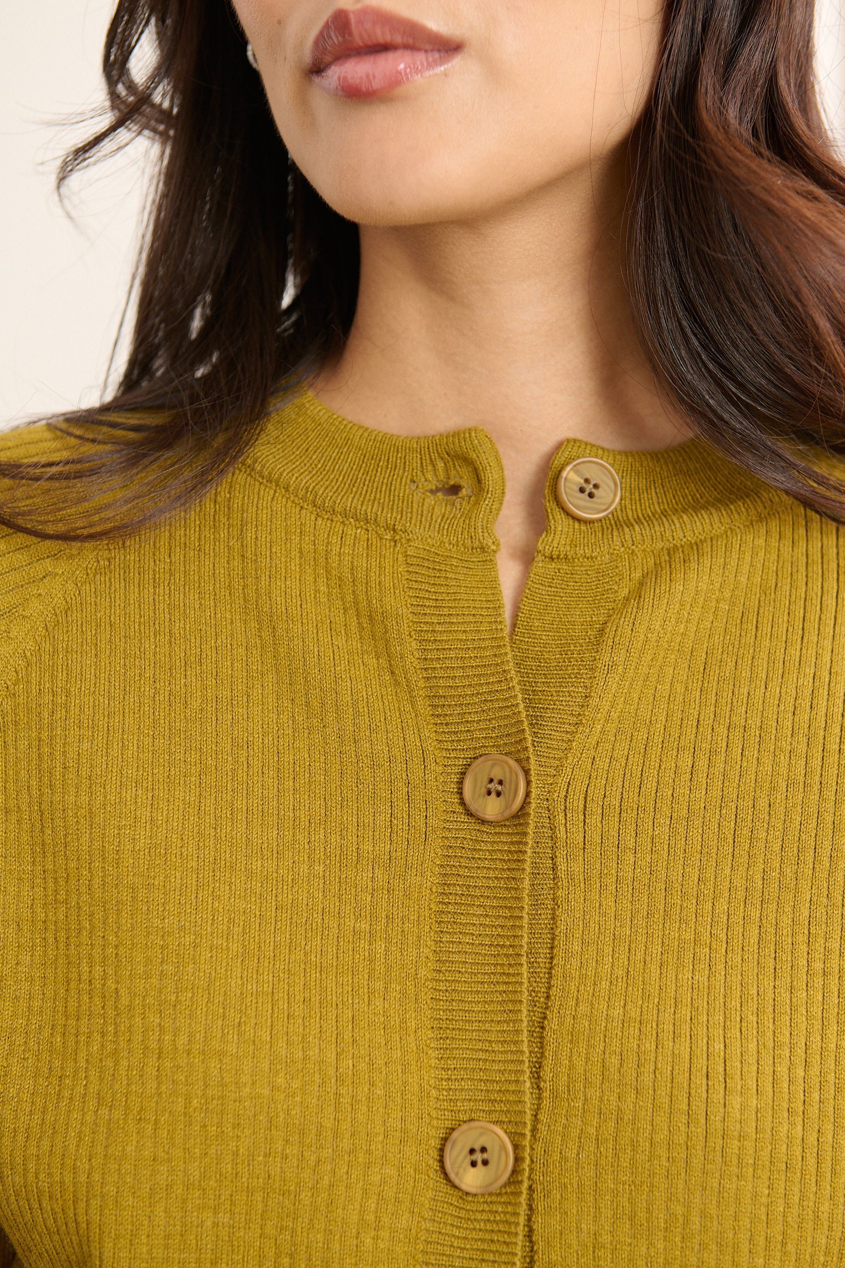 Long-sleeved button-up cardigan GARANCE PARIS Green