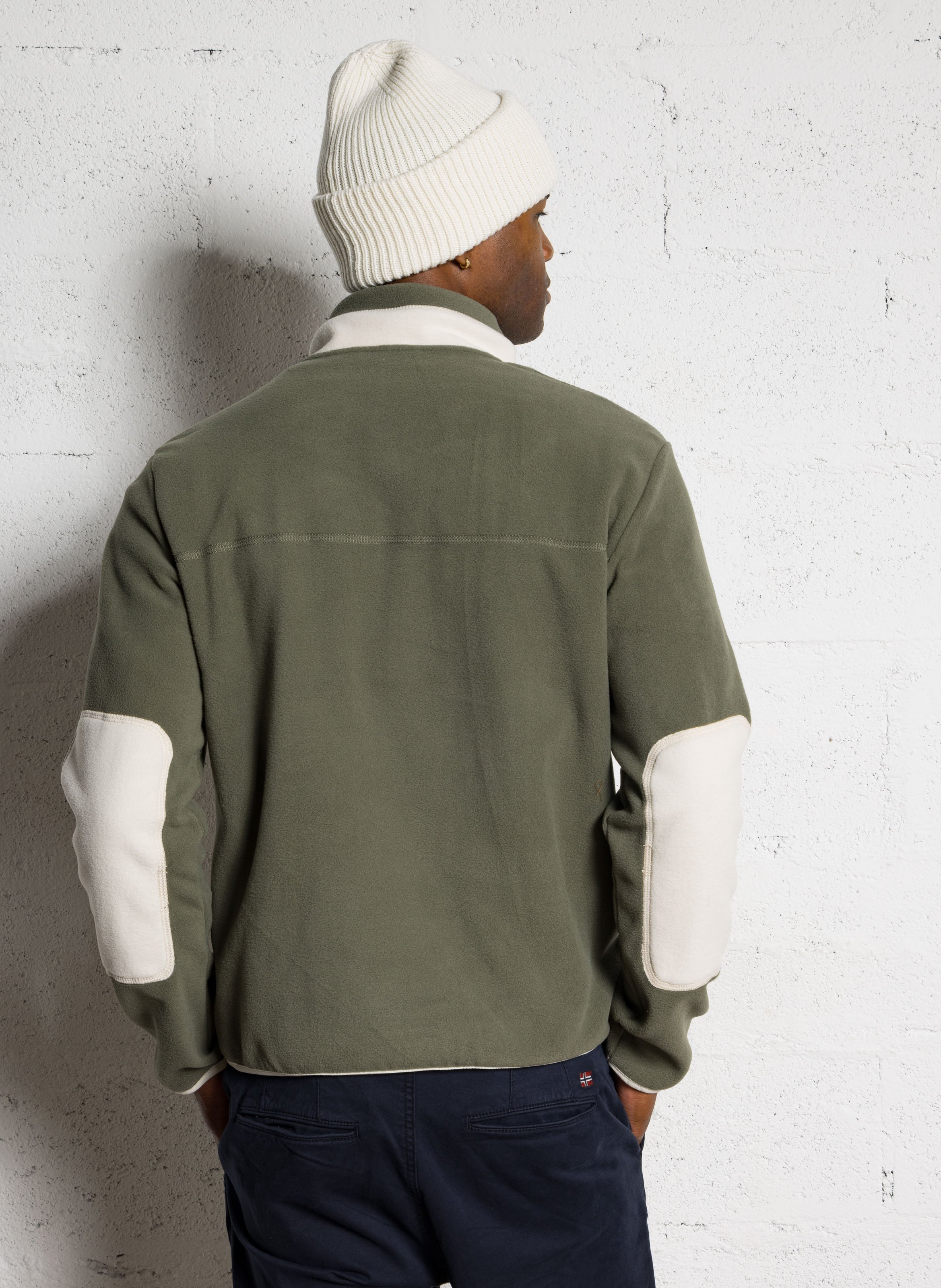 Rechte fleece met opstaande kraag NAPAPIJRI Groen