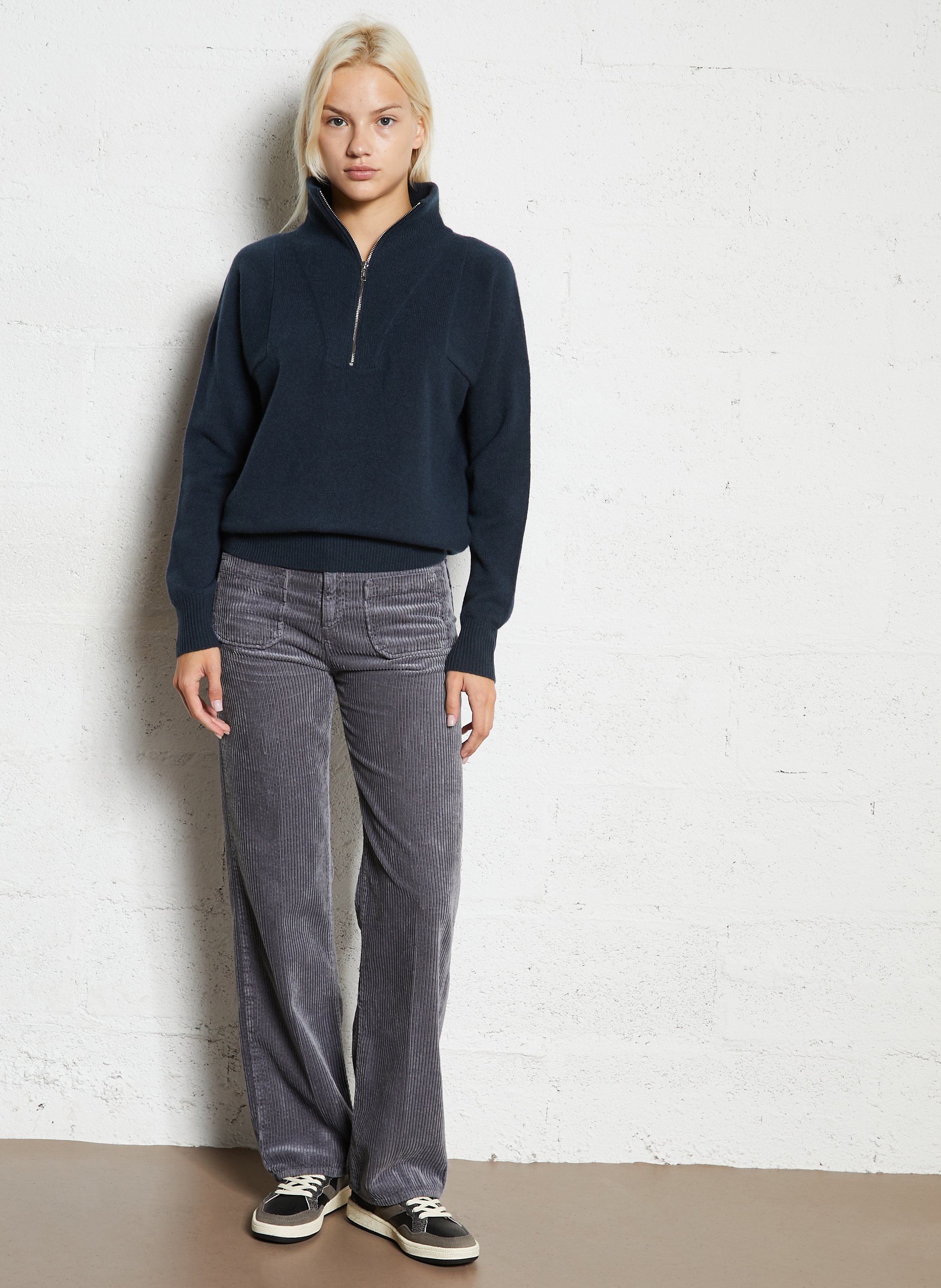 Flared broek van corduroy ACQUAVERDE Grijs