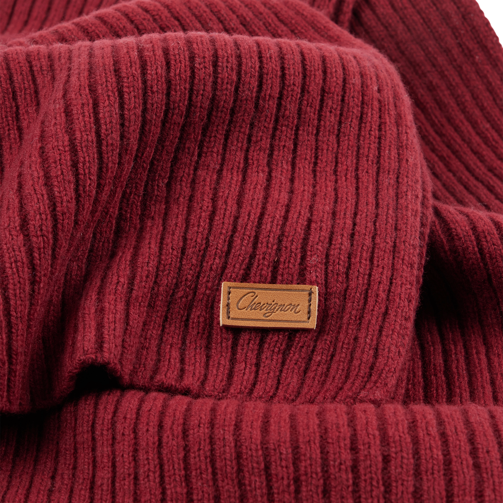 Echarpe unie en laine mélangée CHEVIGNON Rouge