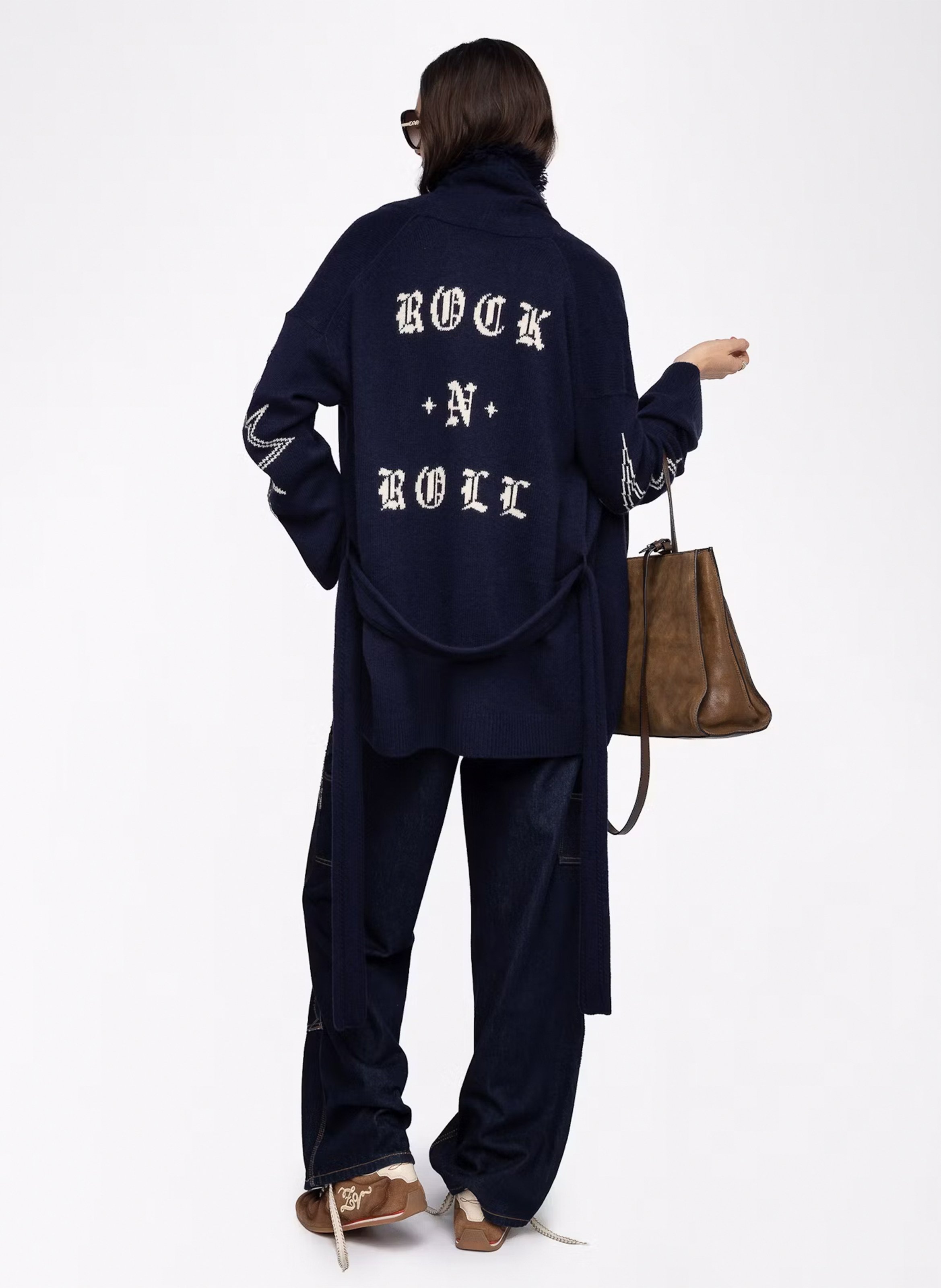 Jas met V-hals van wol en kasjmier ZADIG&VOLTAIRE Blauw