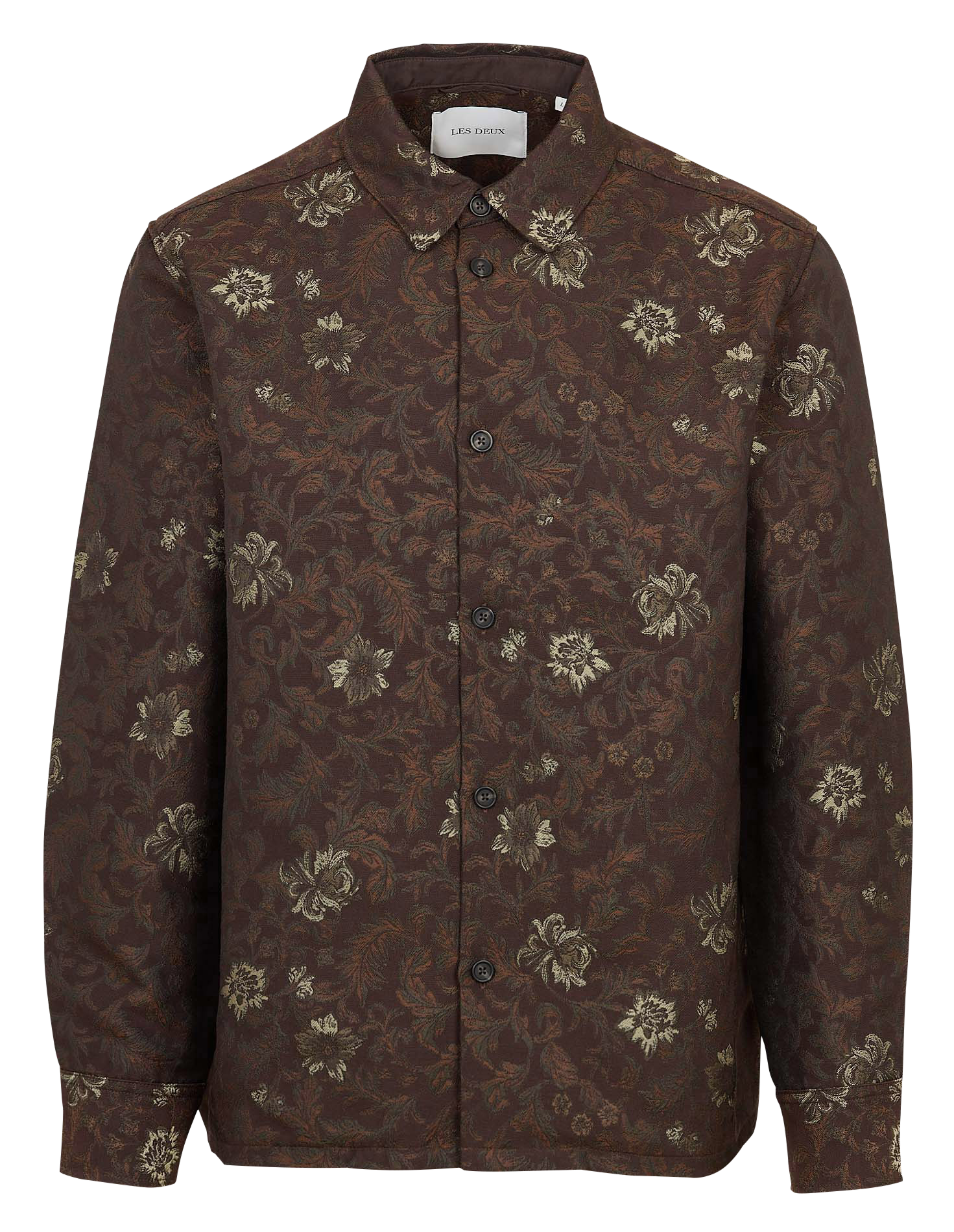 Surchemise col classique  en jacquard LES DEUX Marron