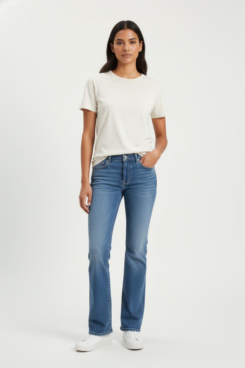 Cropped slim jeans with studs LEVI'S - Seconde main Blue