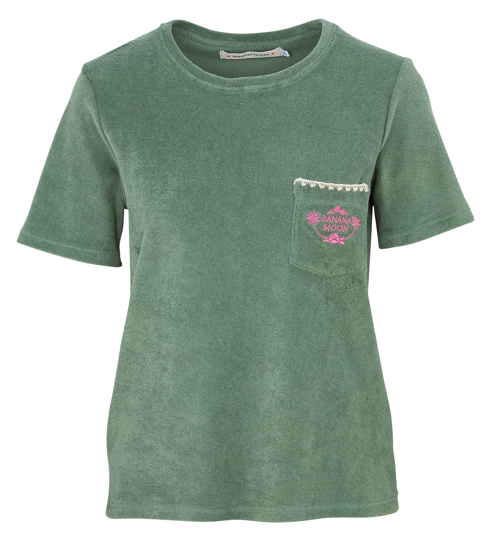 Round neck cotton t-shirt Green