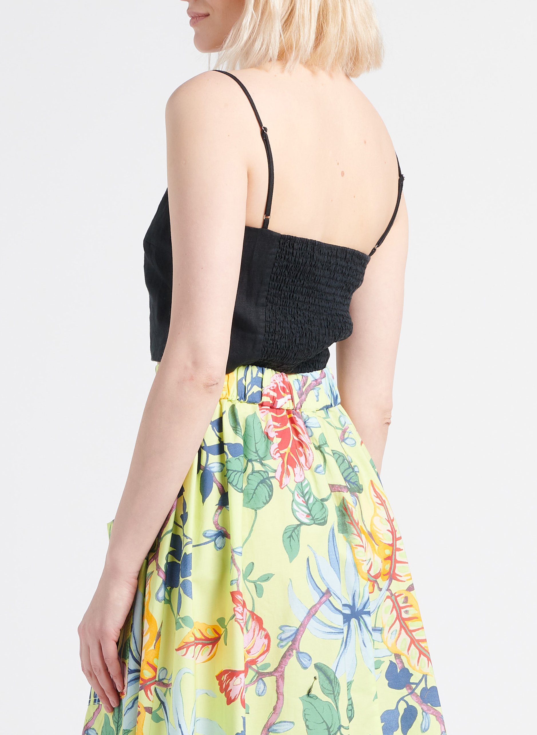 Top court sans manches en lin  MAX&Co. Noir