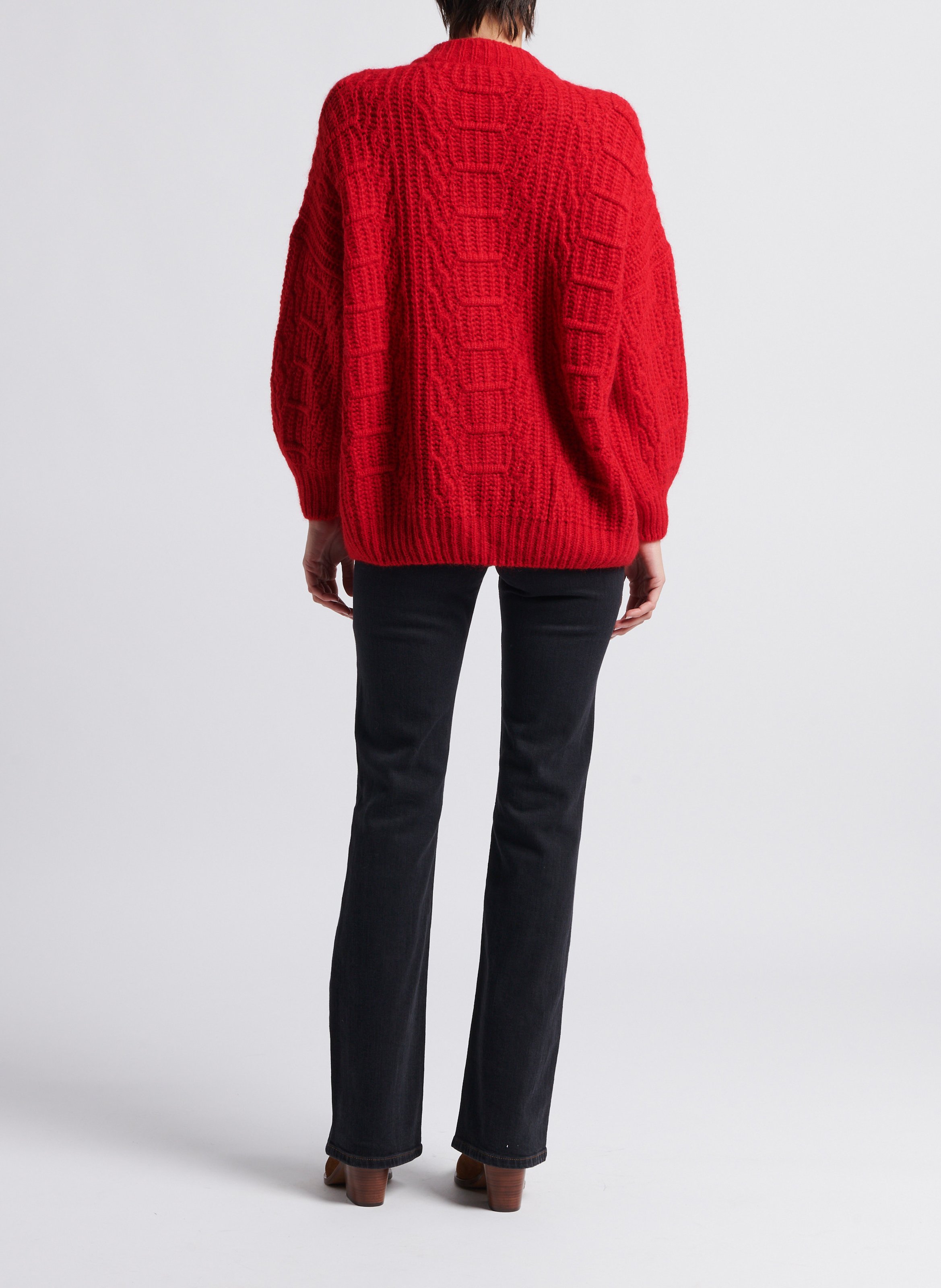 Bootcut-broek van spijkerstof BA&SH Zwart