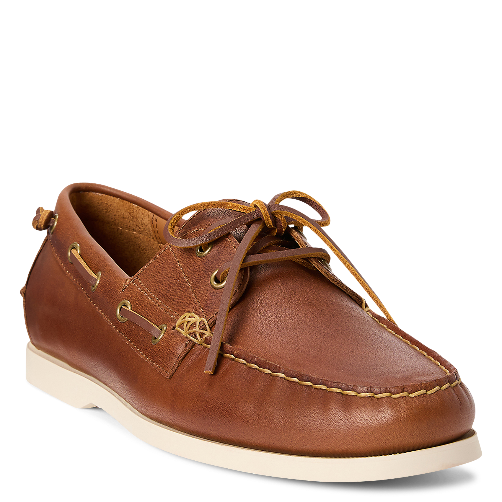 Leather deck shoes POLO RALPH LAUREN Beige