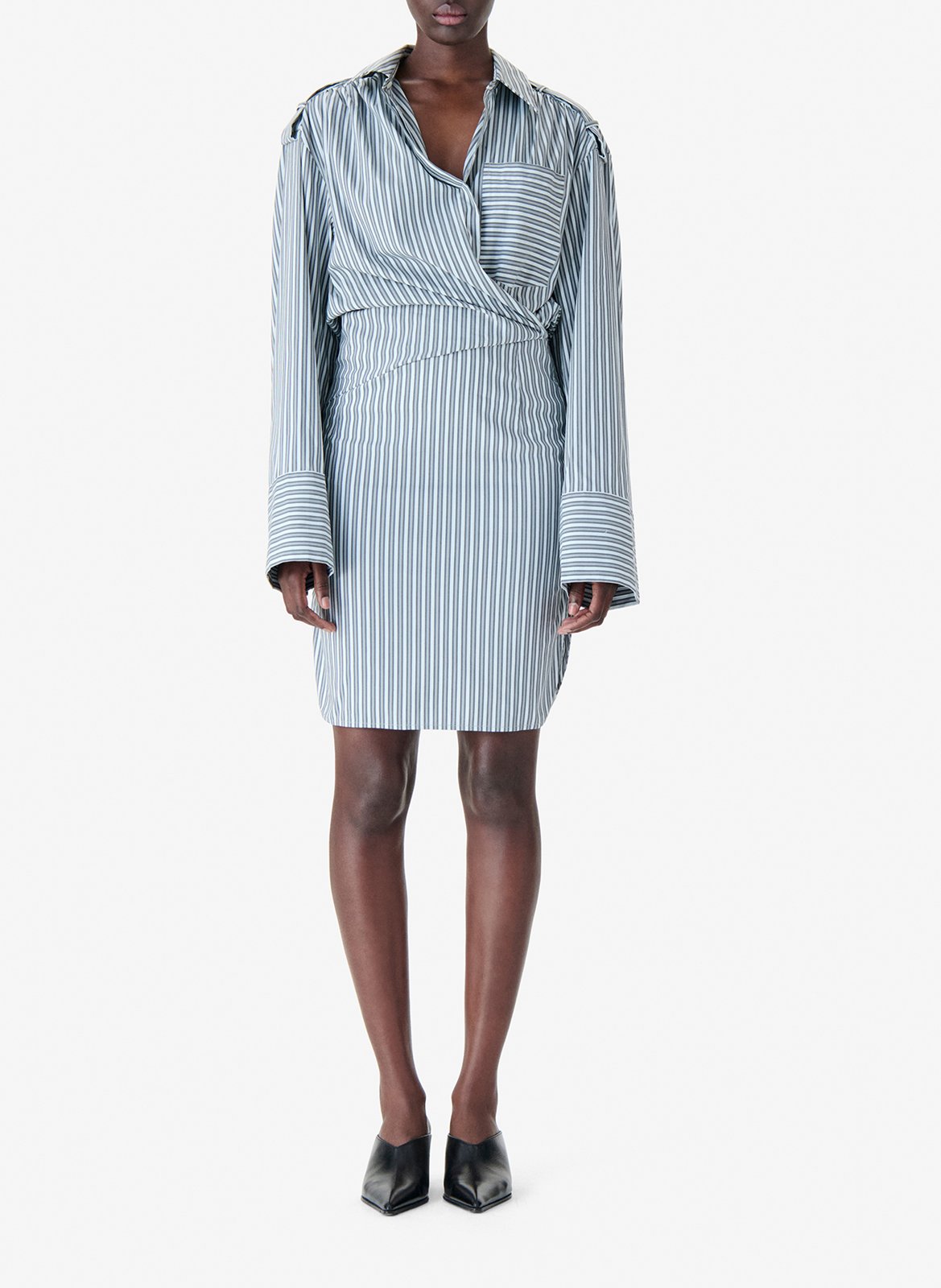 Short fitted dress with stripes IRO Blue