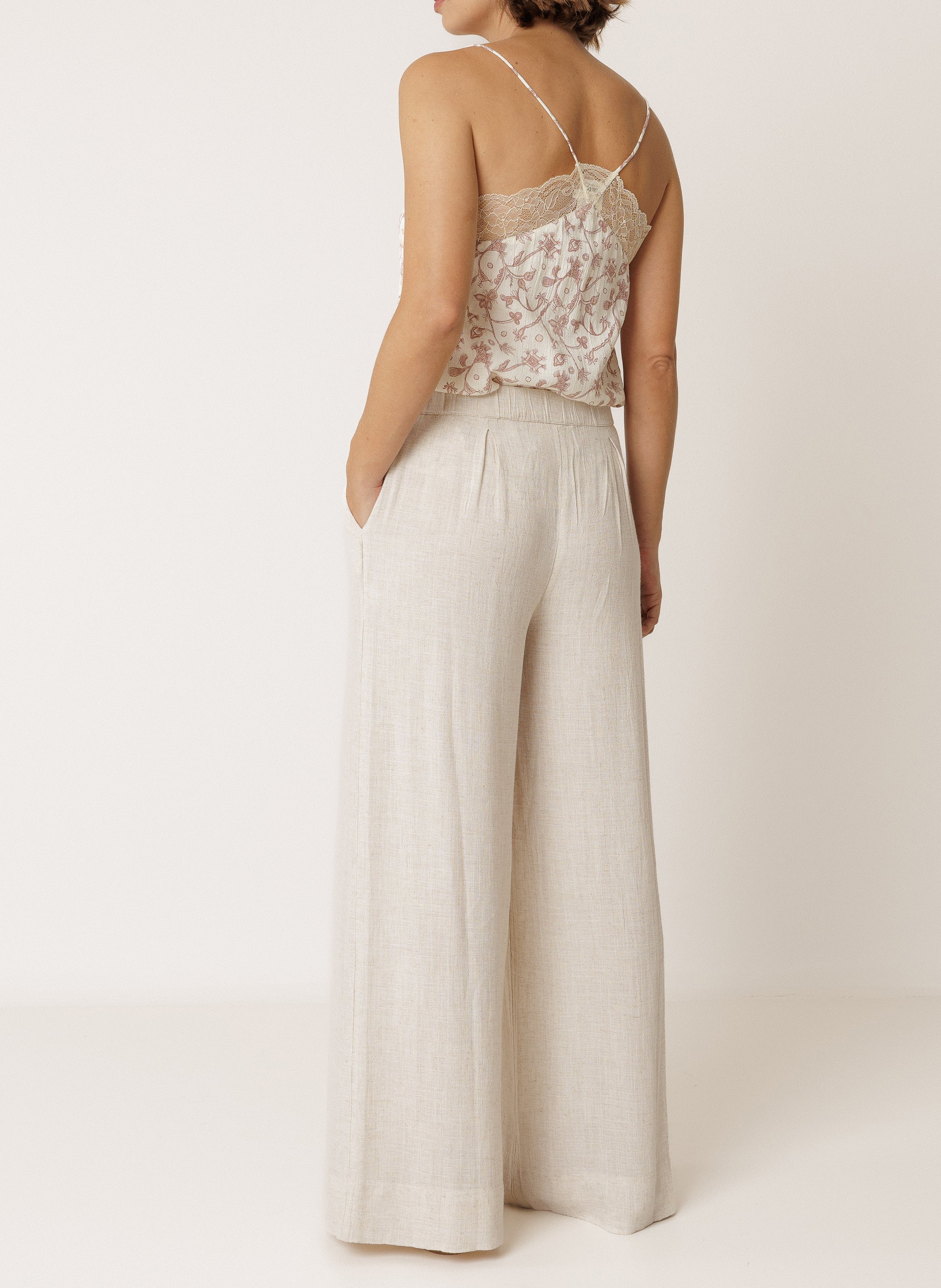 Weit geschnittene Hose INDI & COLD Beige