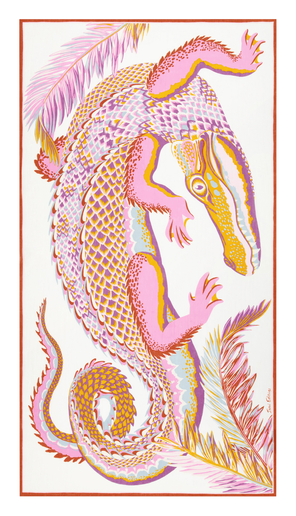 Foulard imprimé en coton INOUI EDITIONS Blanc