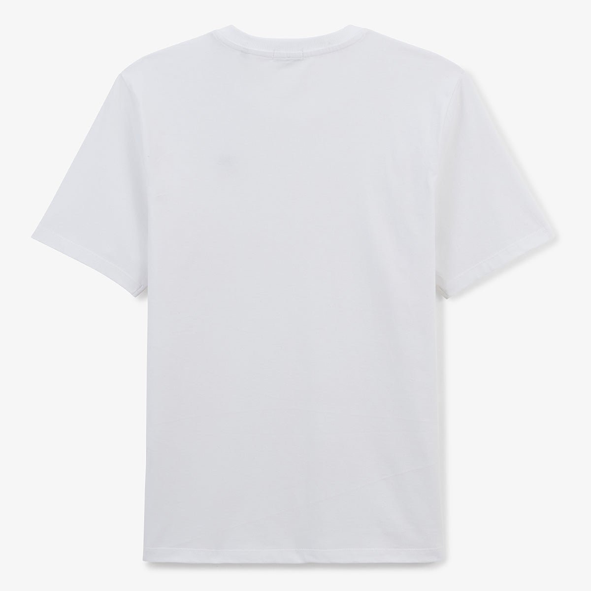 Round neck t-shirt in cotton with yellow cherries embroidery on the chest. SERGE BLANCO White