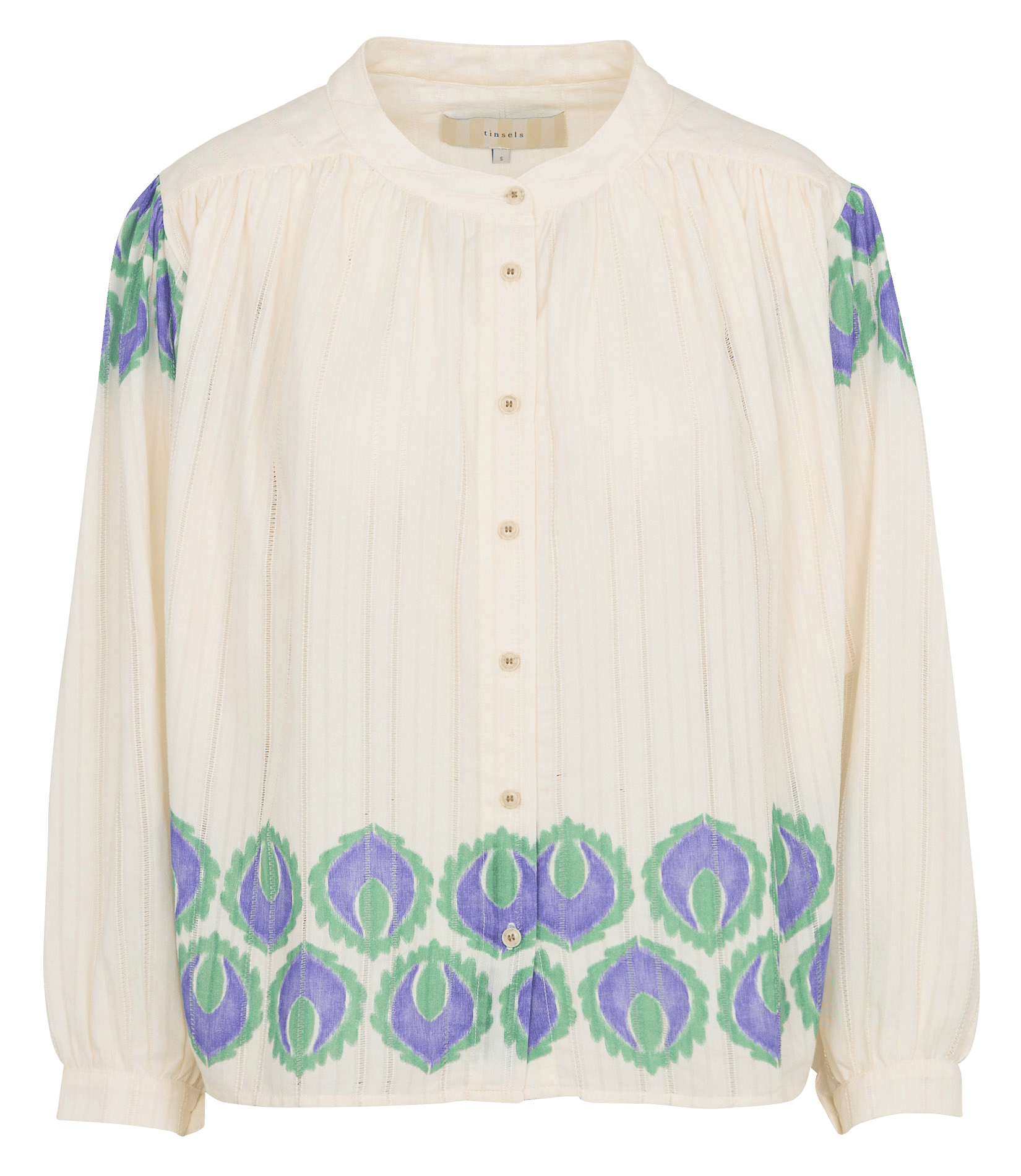 Oversize bedruckte Baumwollbluse TINSELS Mehrfarbig