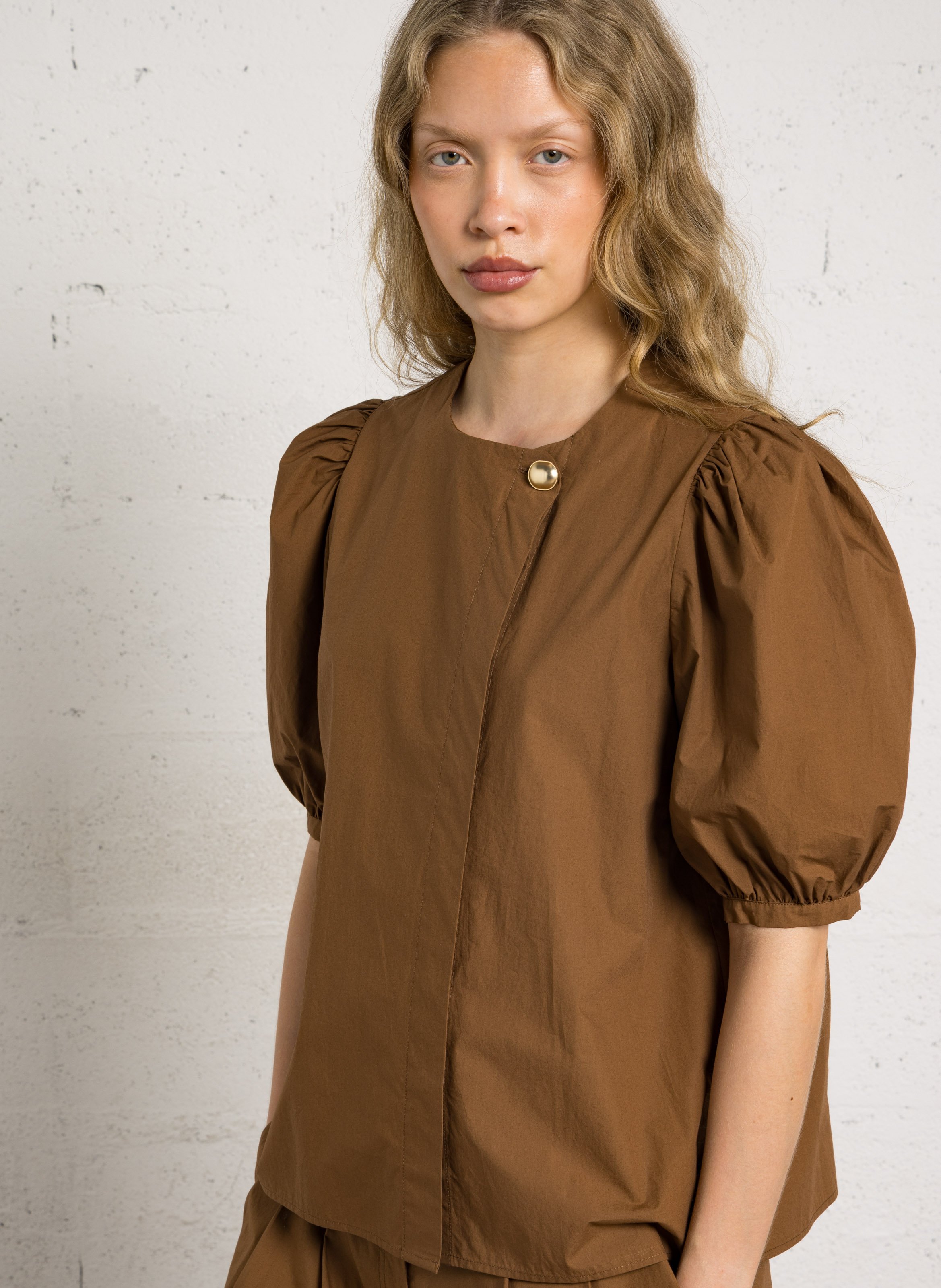 Aimee dotted Swiss top BELLEPIECE Brown