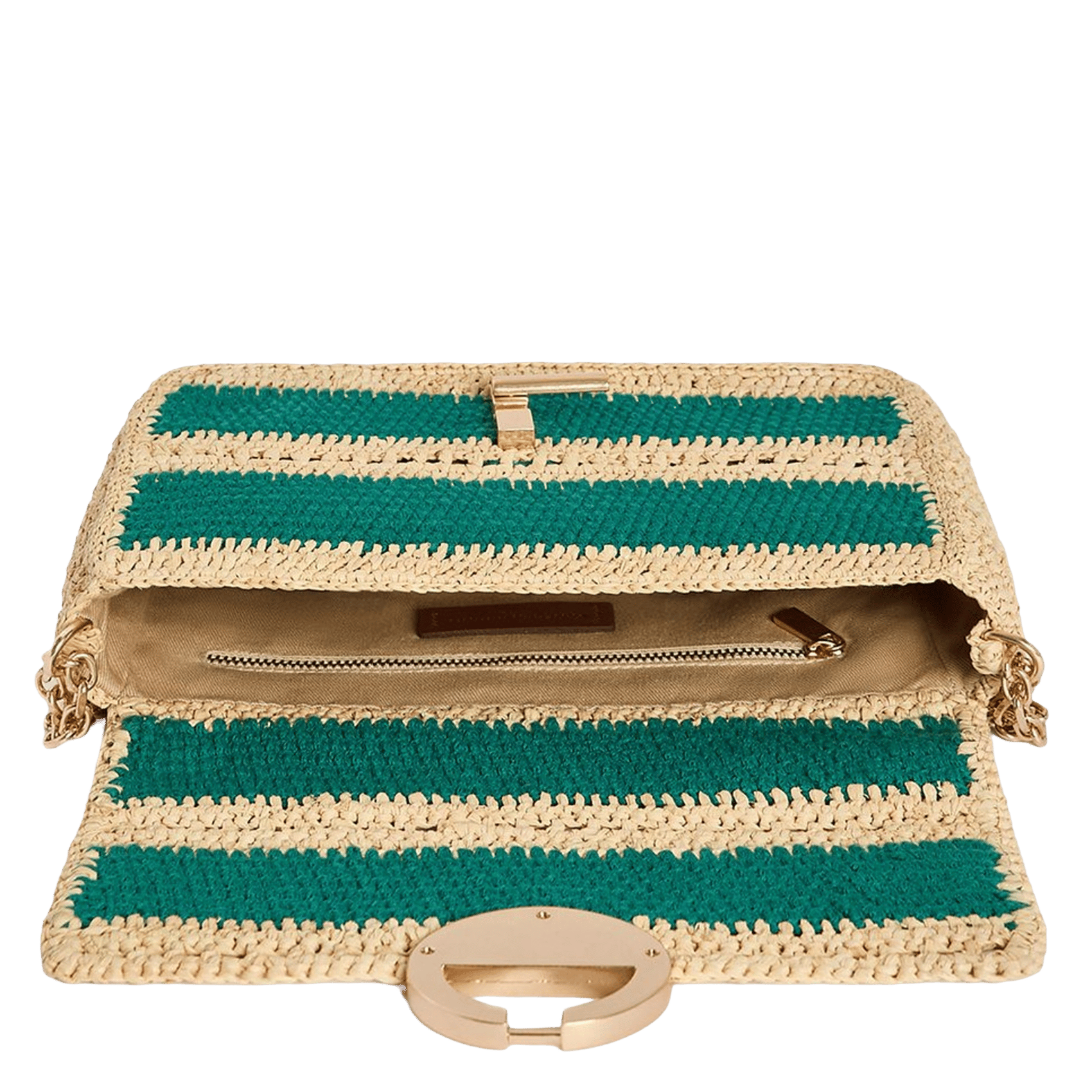 Pochette en raphia VANESSA BRUNO Vert