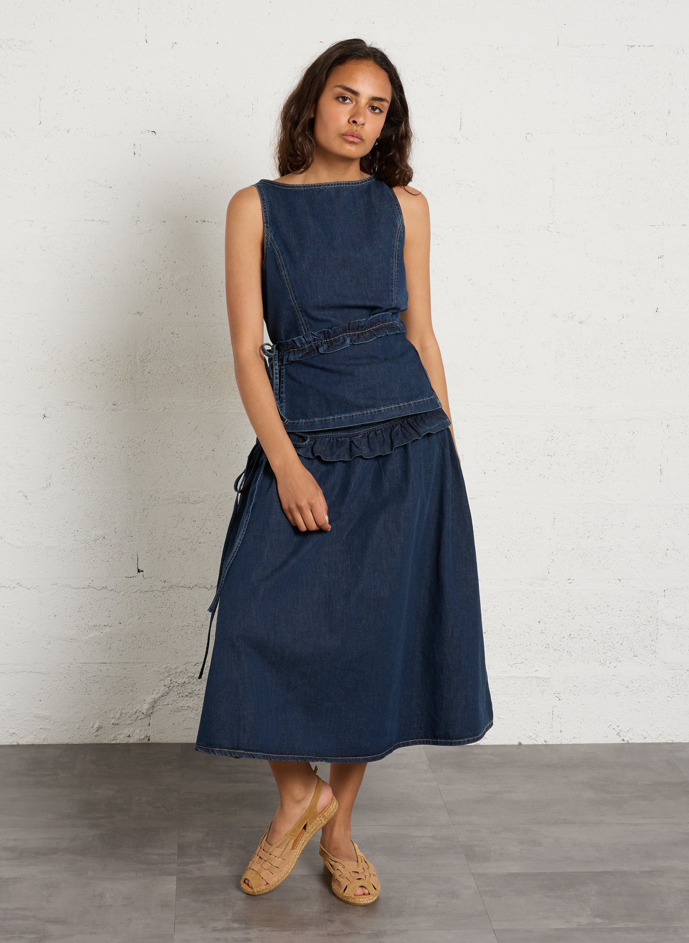 Espadrilles en cuir NAGUISA Marron